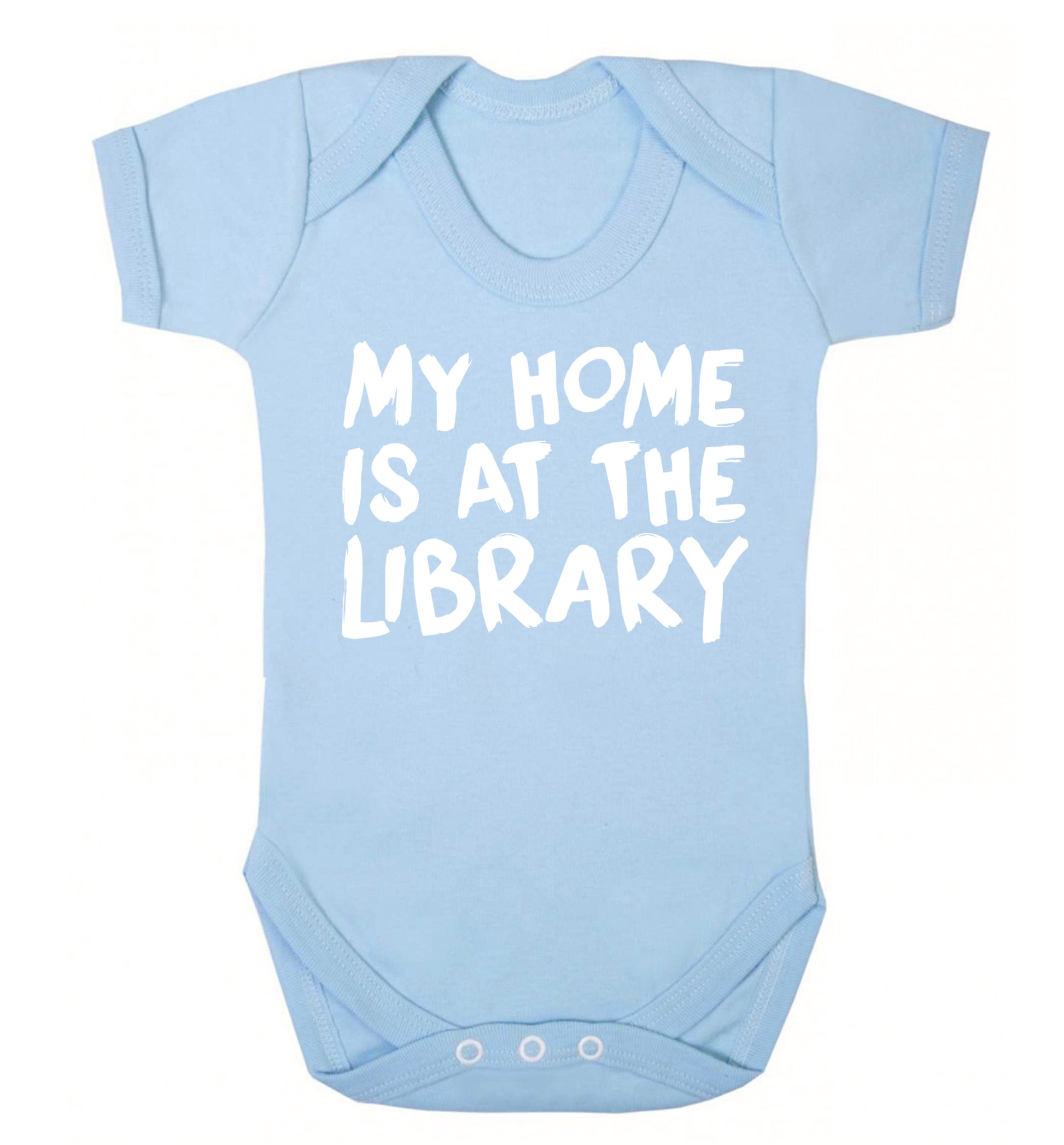 My home is at the library Baby Vest pale blue 18-24 months