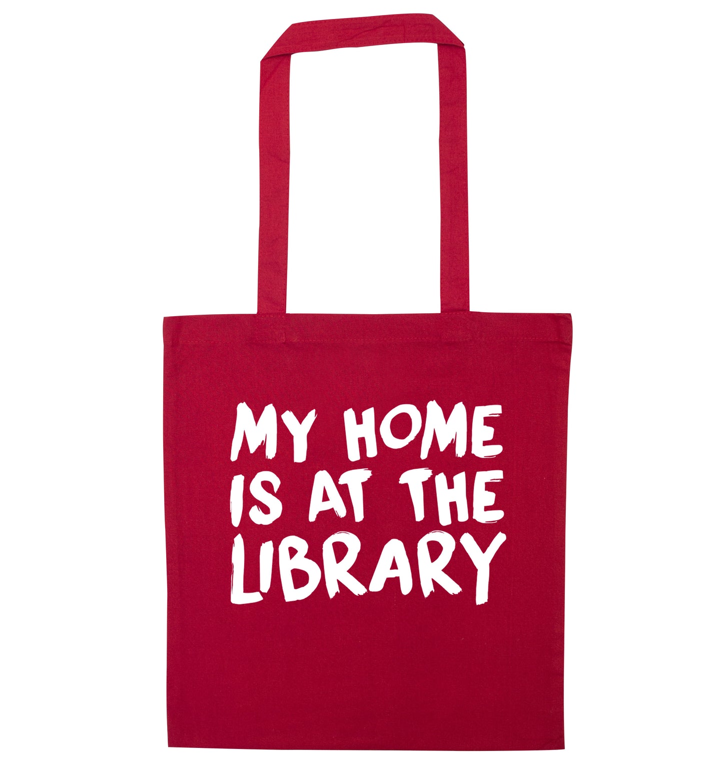 My home is at the library red tote bag