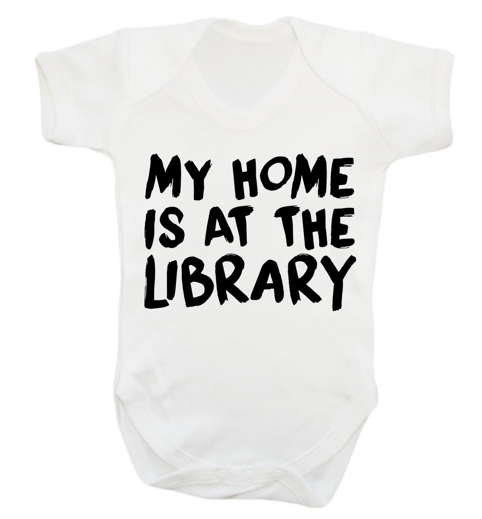 My home is at the library Baby Vest white 18-24 months