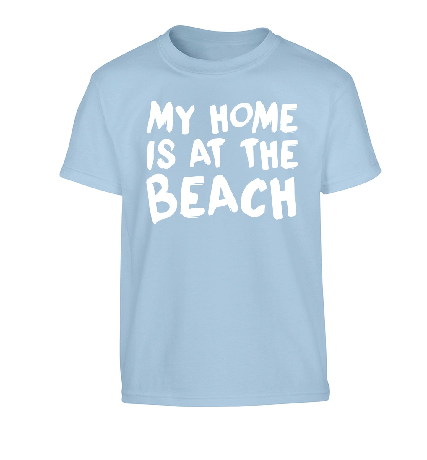 My home is at the beach Children's light blue Tshirt 12-14 Years