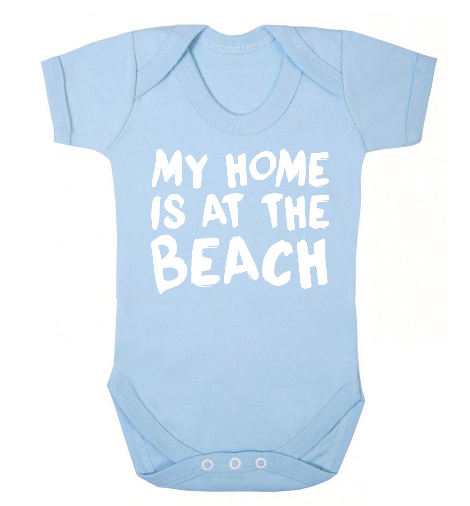 My home is at the beach Baby Vest pale blue 18-24 months