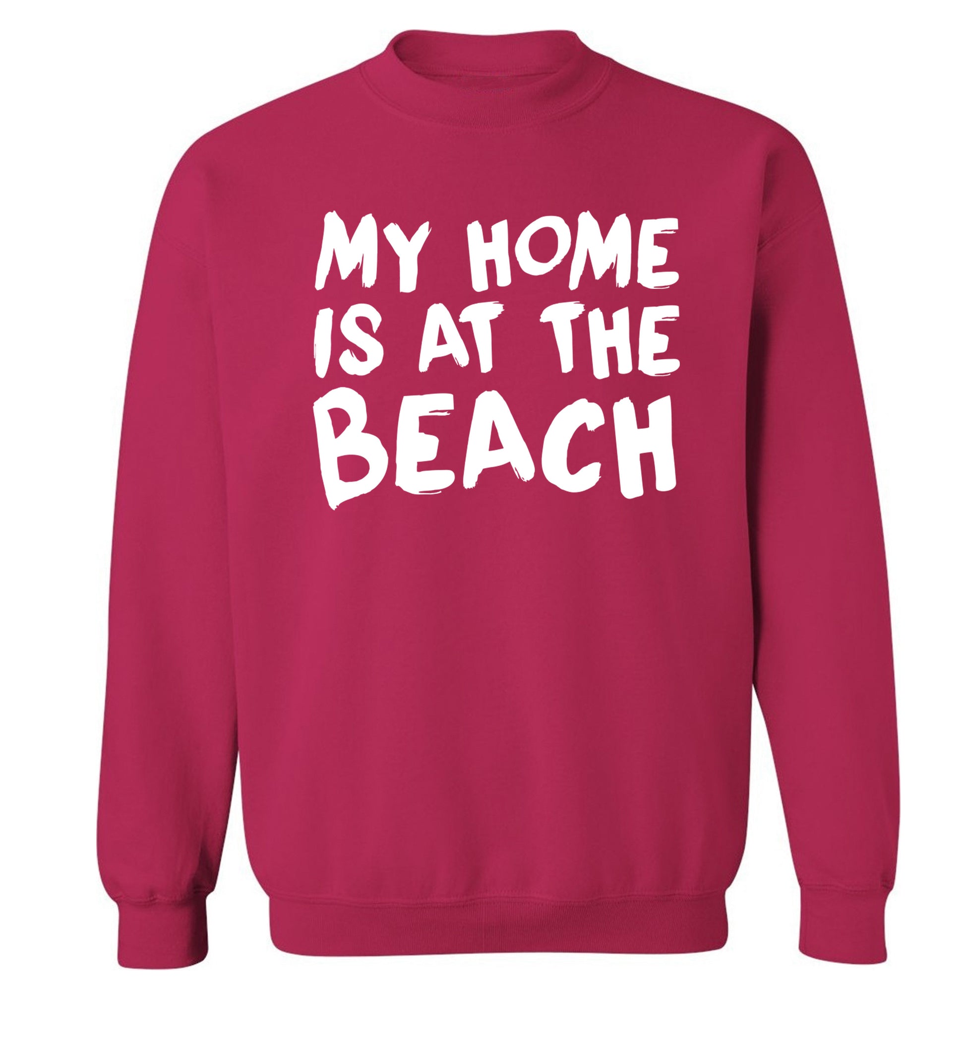 My home is at the beach Adult's unisex pink Sweater 2XL