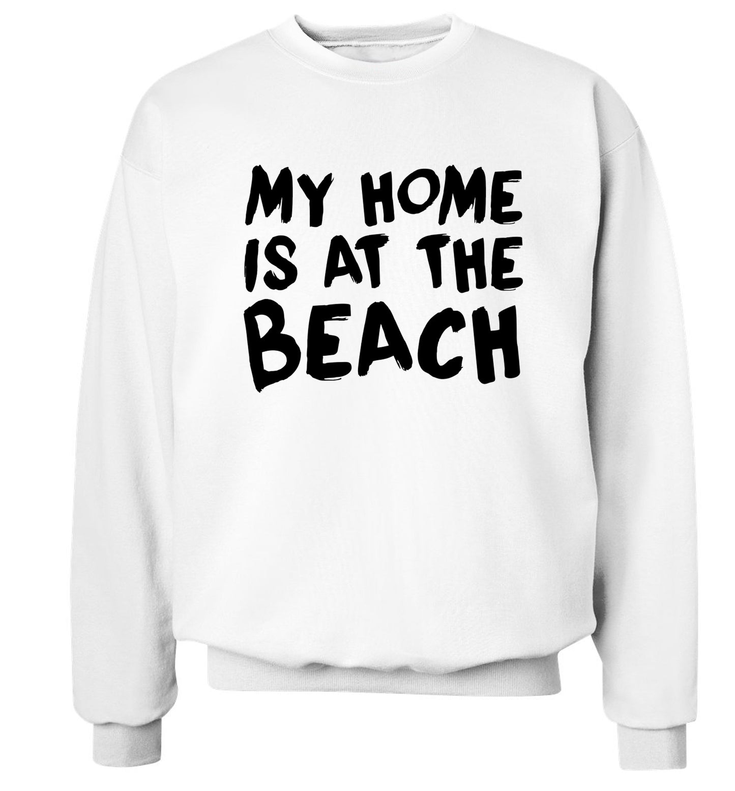 My home is at the beach Adult's unisex white Sweater 2XL