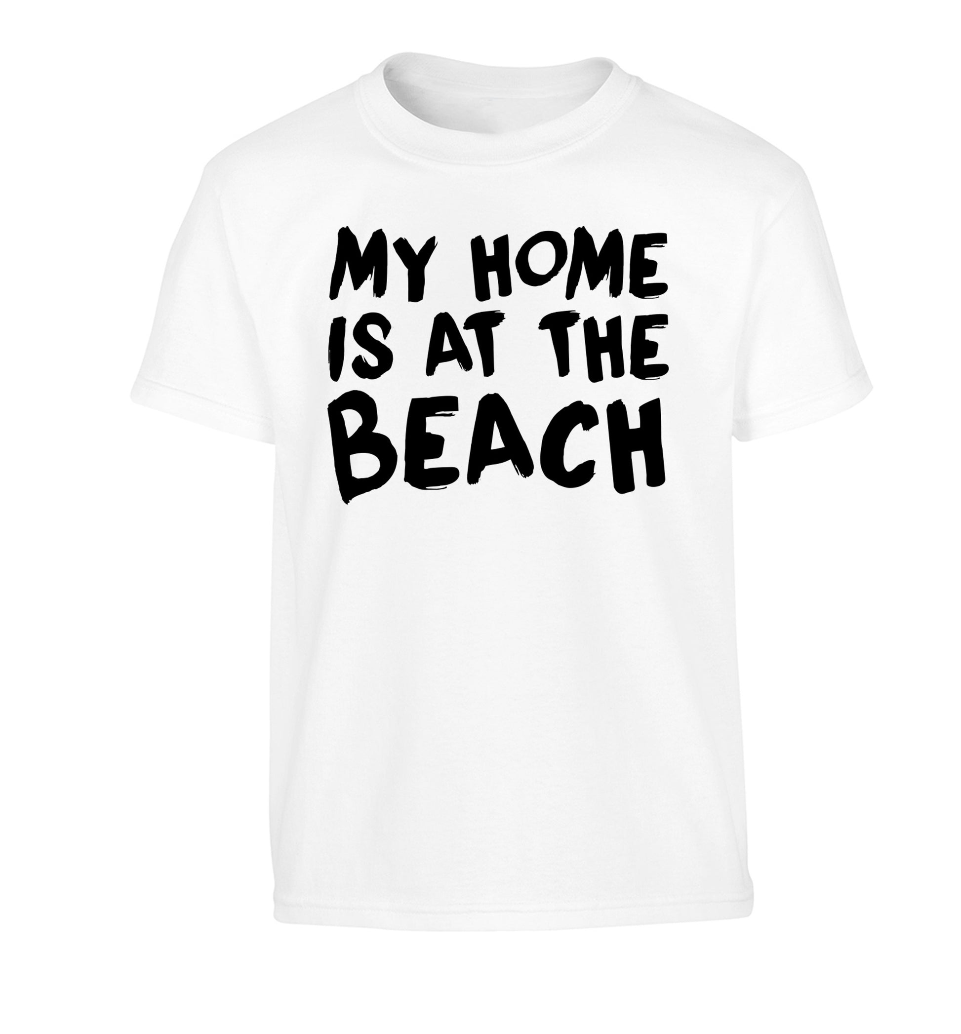 My home is at the beach Children's white Tshirt 12-14 Years