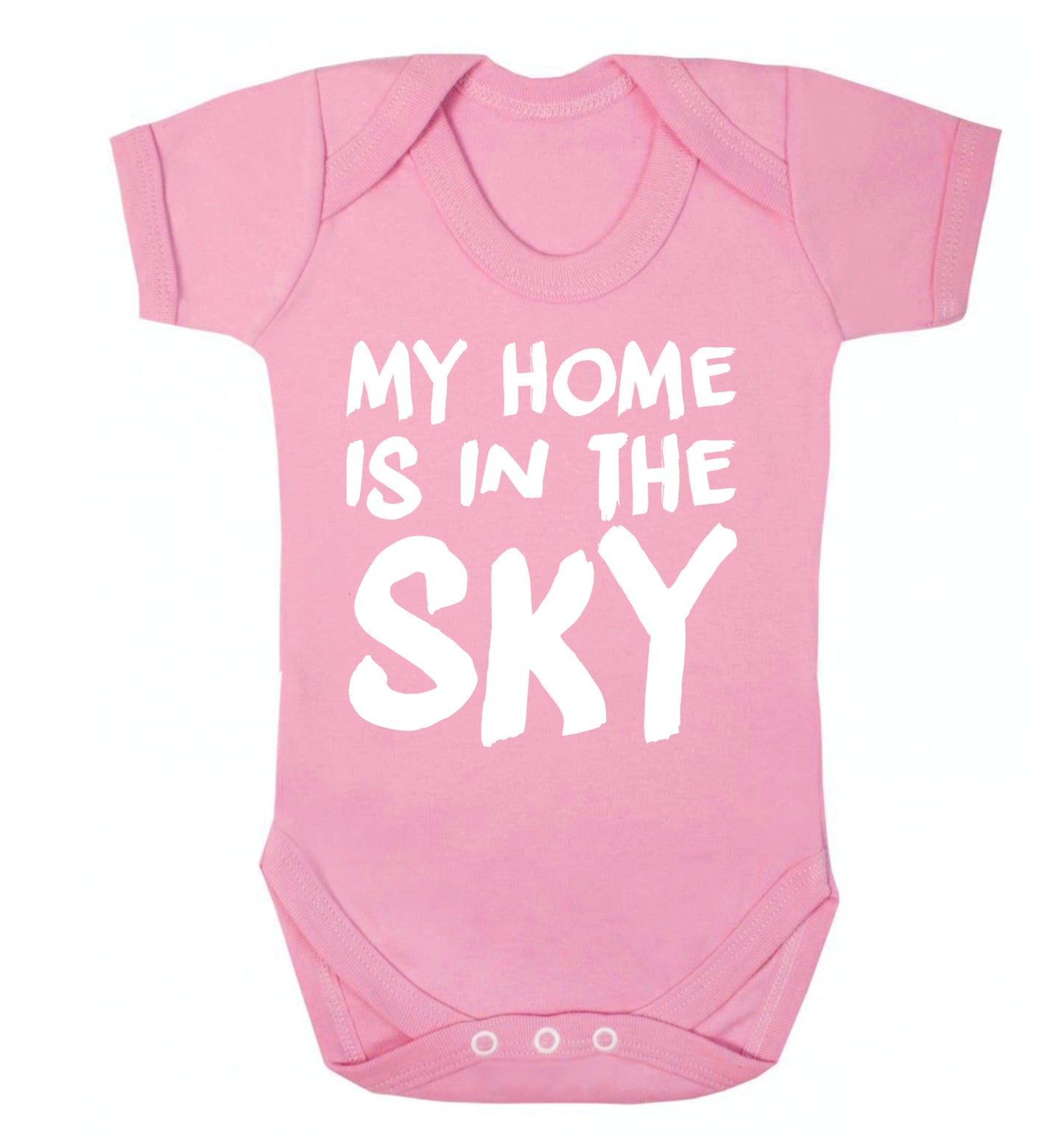 My home is in the sky Baby Vest pale pink 18-24 months