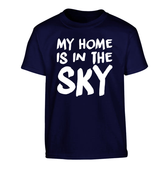 My home is in the sky Children's navy Tshirt 12-14 Years