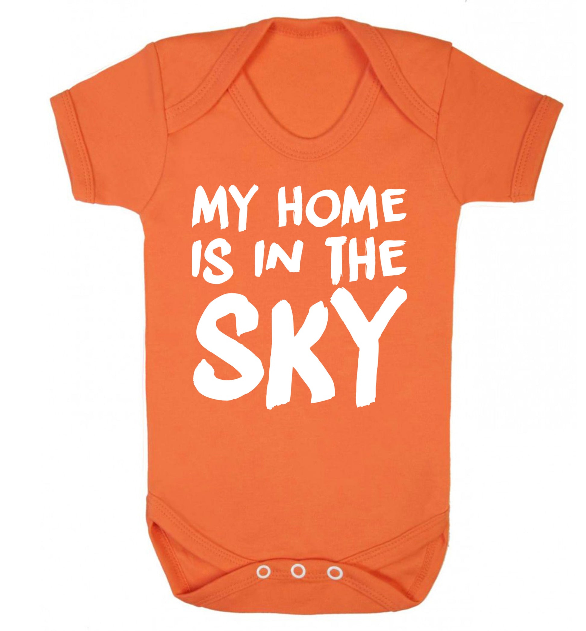 My home is in the sky Baby Vest orange 18-24 months