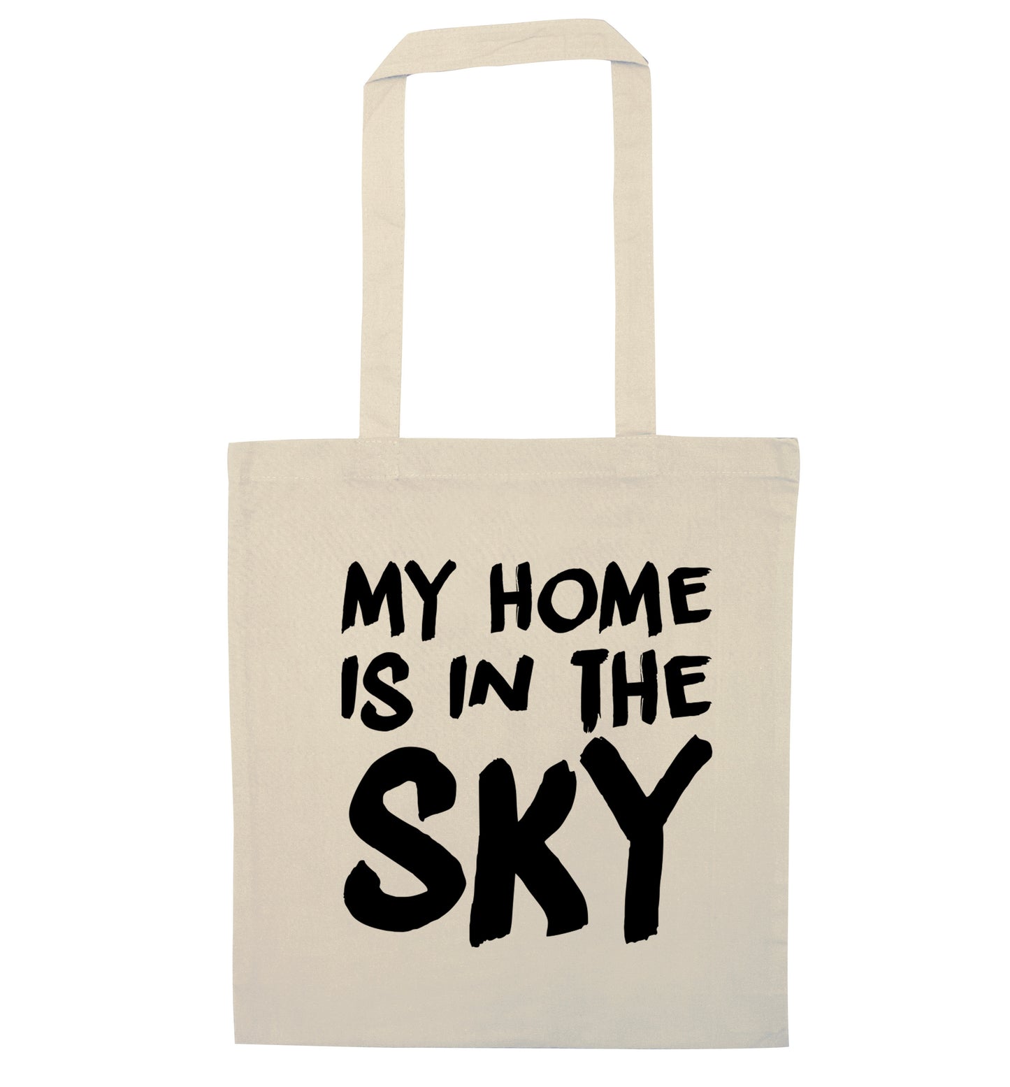 My home is in the sky natural tote bag