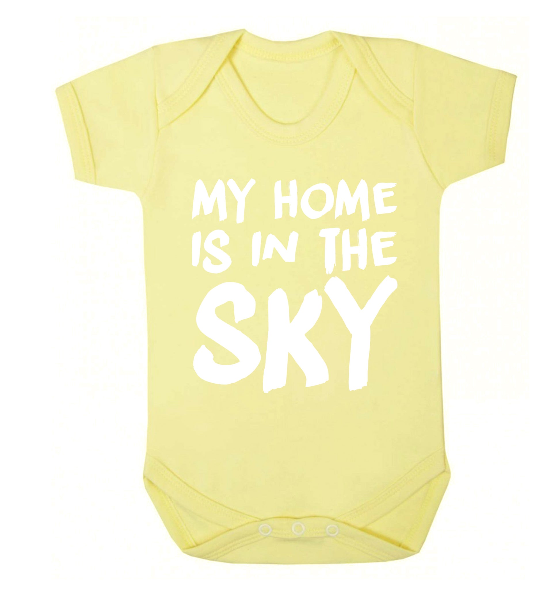 My home is in the sky Baby Vest pale yellow 18-24 months