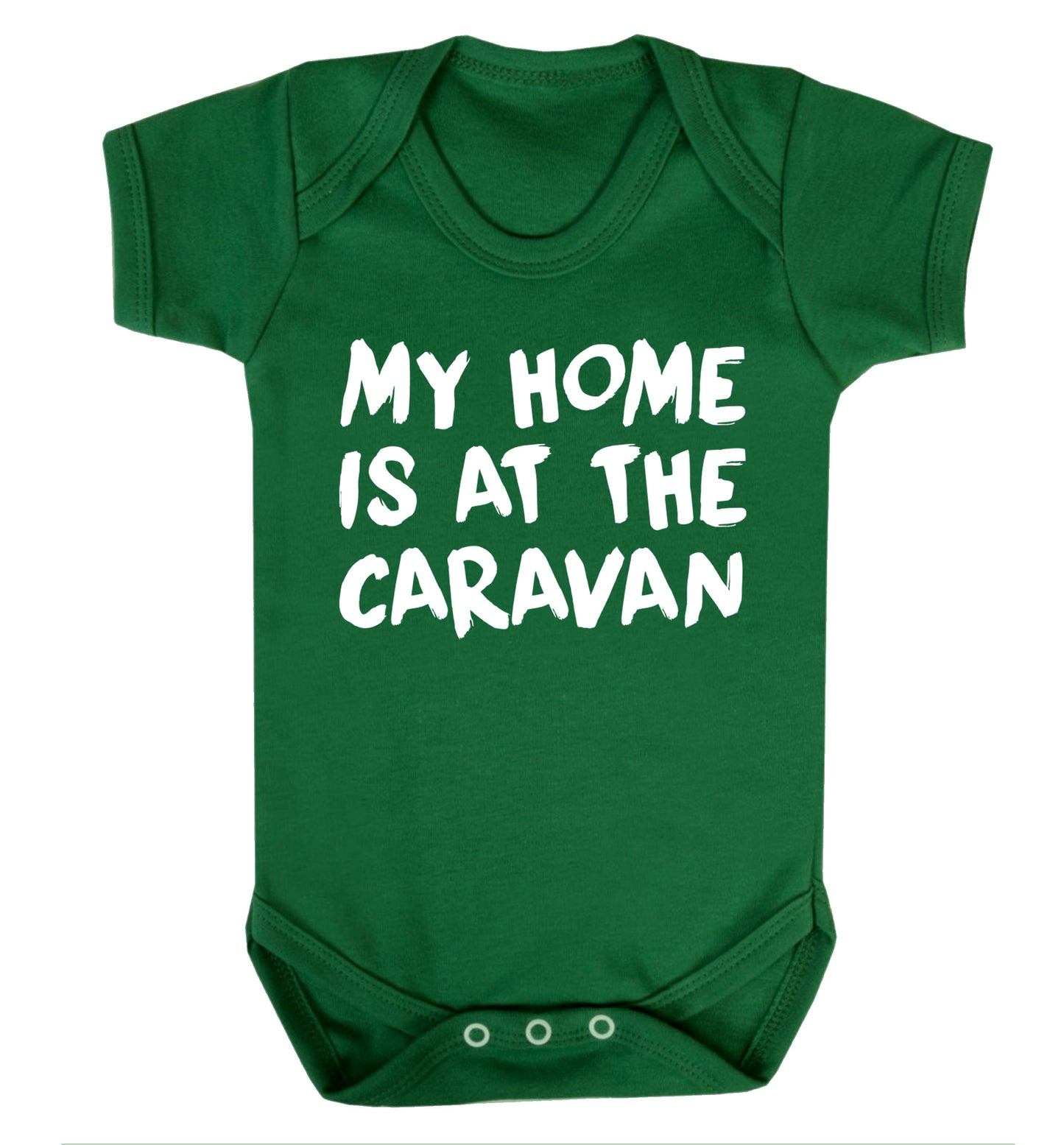My home is at the caravan Baby Vest green 18-24 months