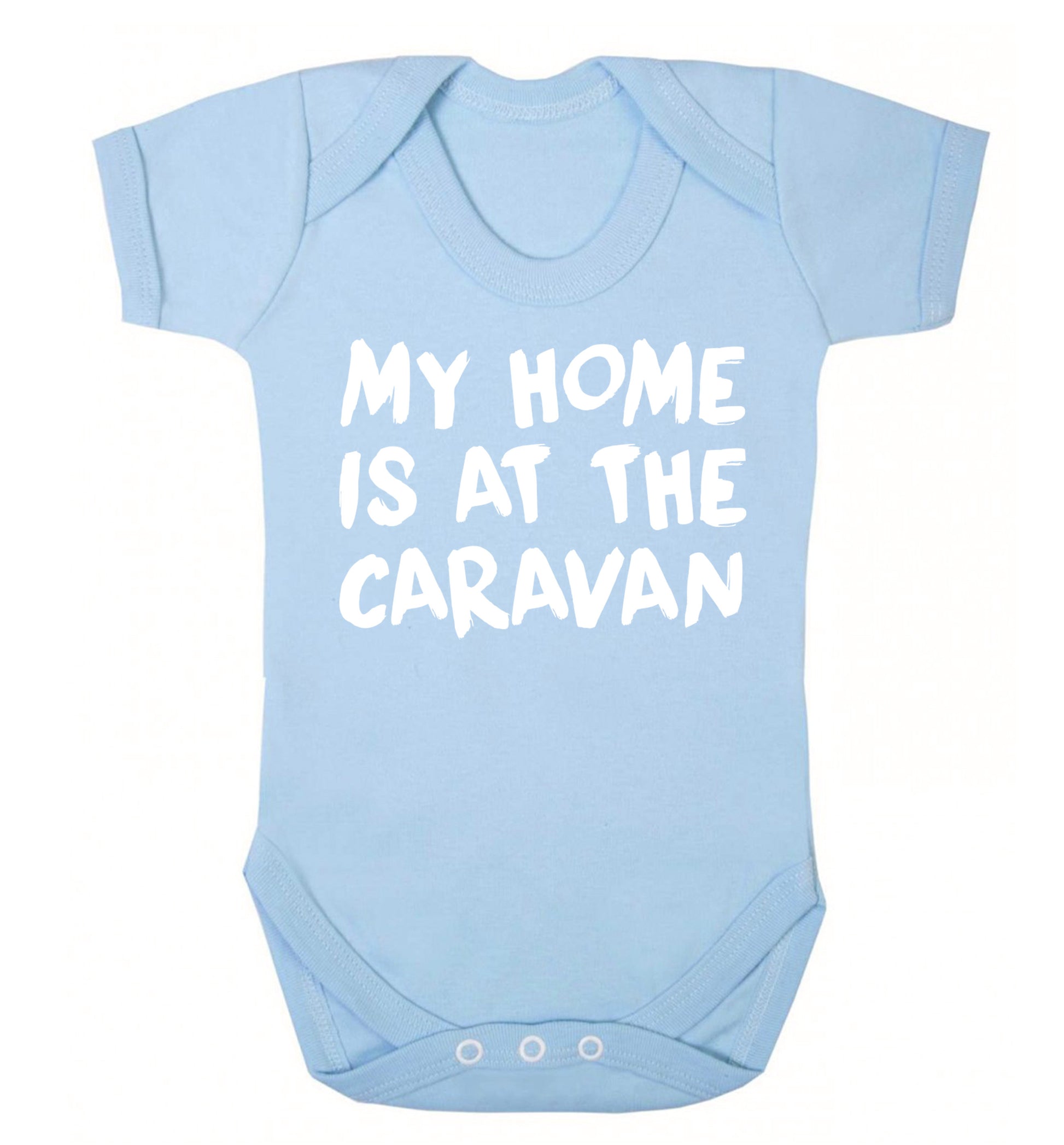 My home is at the caravan Baby Vest pale blue 18-24 months