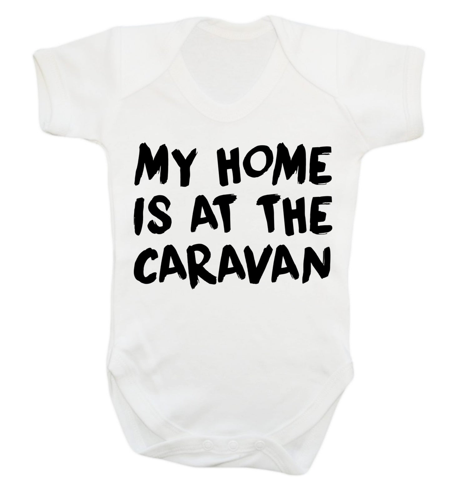 My home is at the caravan Baby Vest white 18-24 months