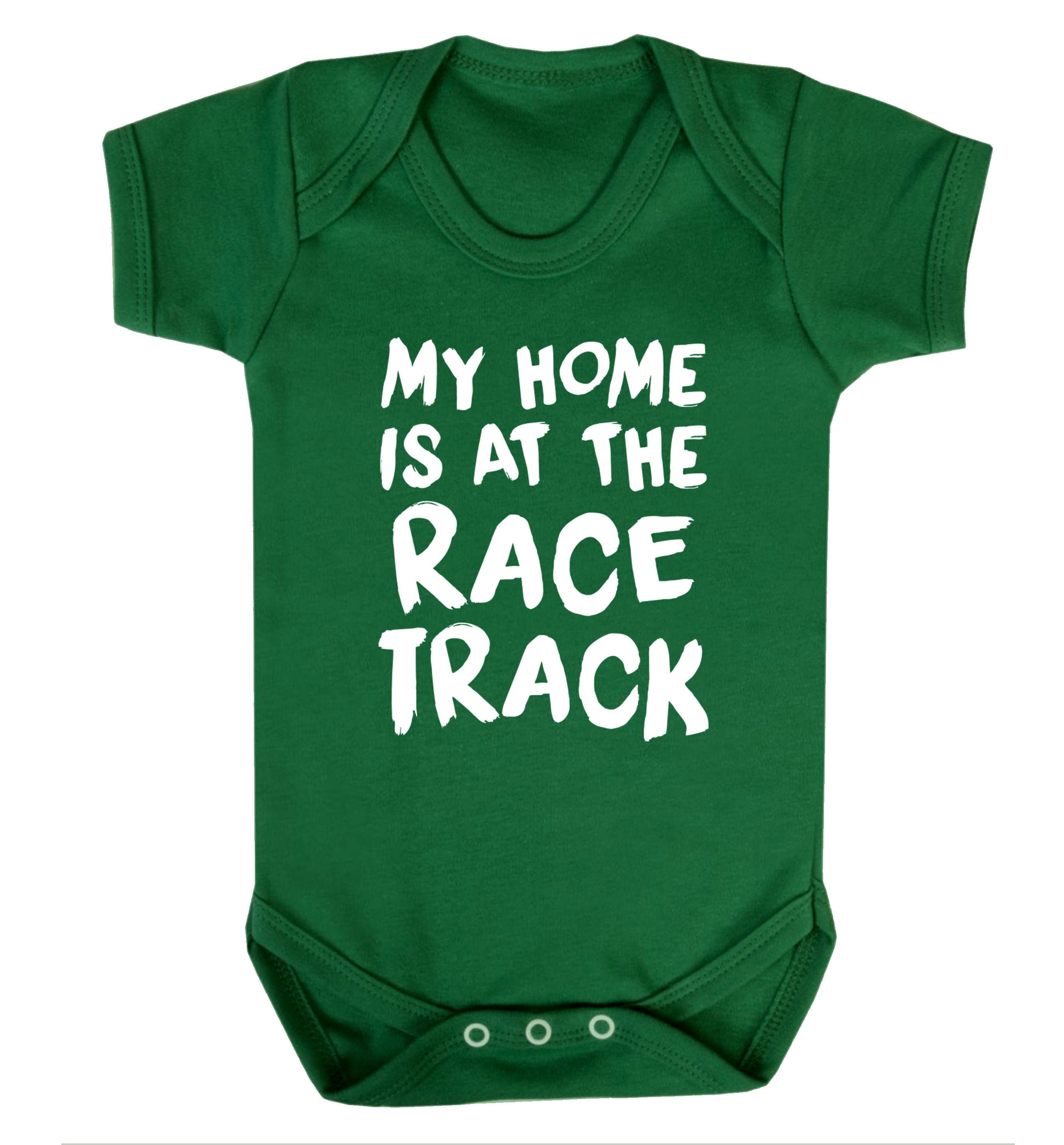 My home is at the race track Baby Vest green 18-24 months