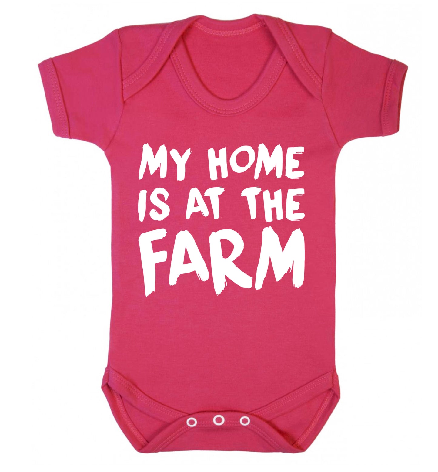 My home is at the farm Baby Vest dark pink 18-24 months