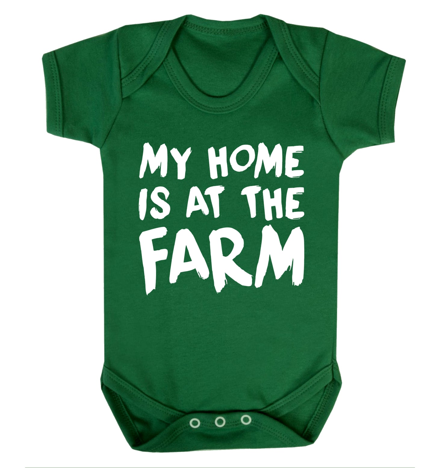 My home is at the farm Baby Vest green 18-24 months