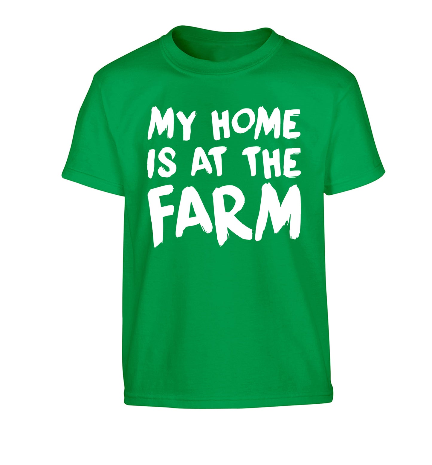My home is at the farm Children's green Tshirt 12-14 Years