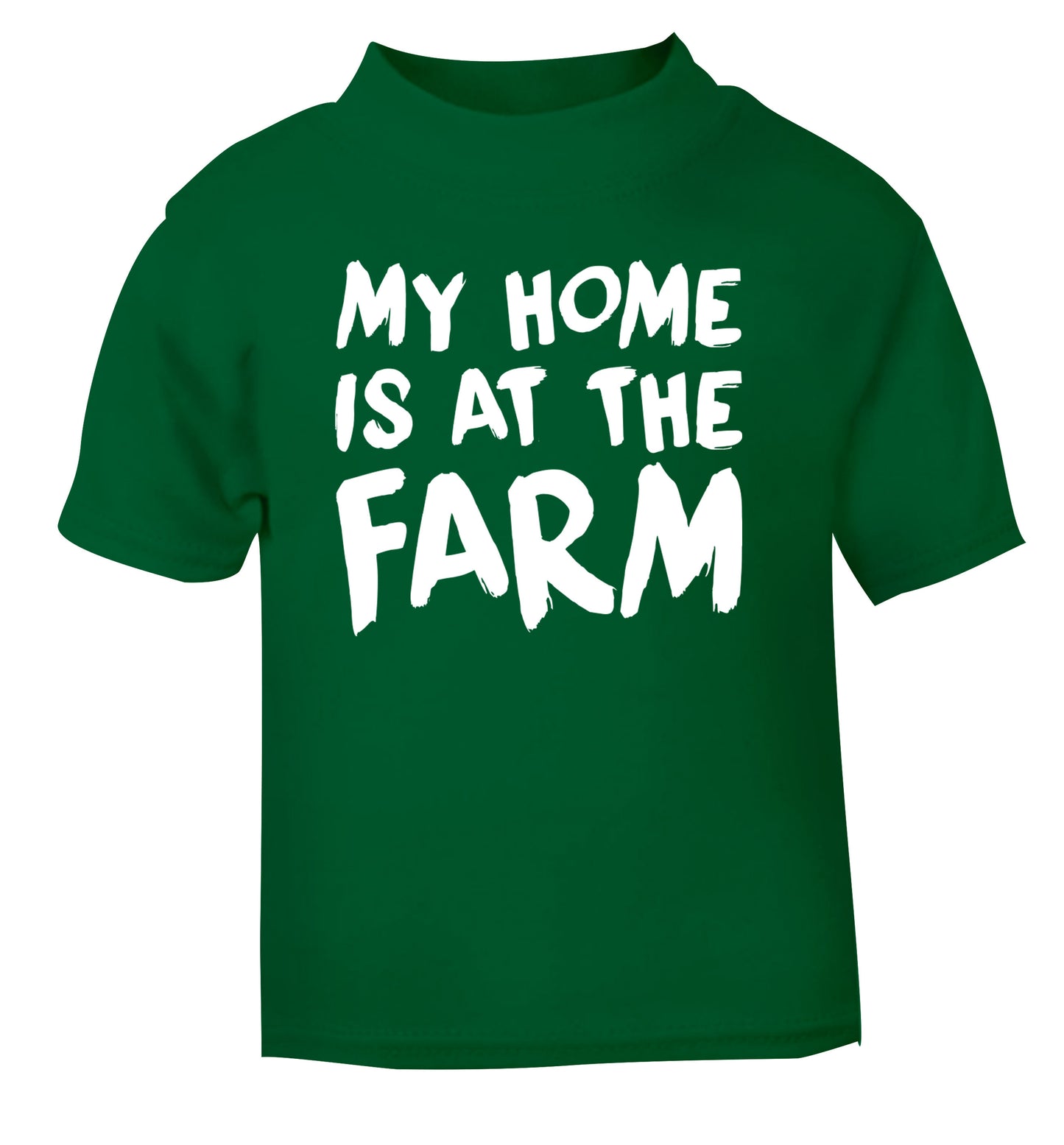 My home is at the farm green Baby Toddler Tshirt 2 Years