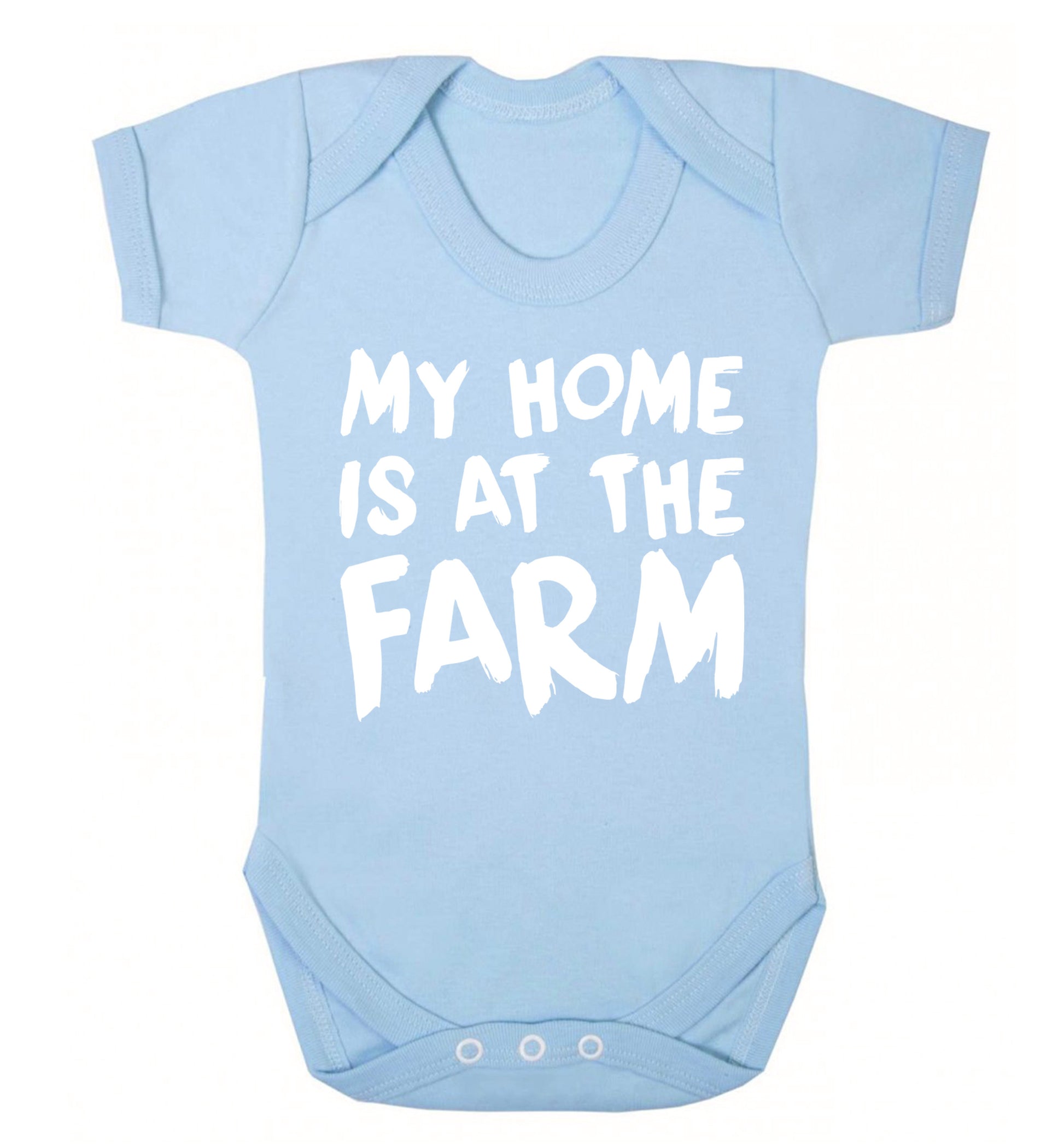 My home is at the farm Baby Vest pale blue 18-24 months