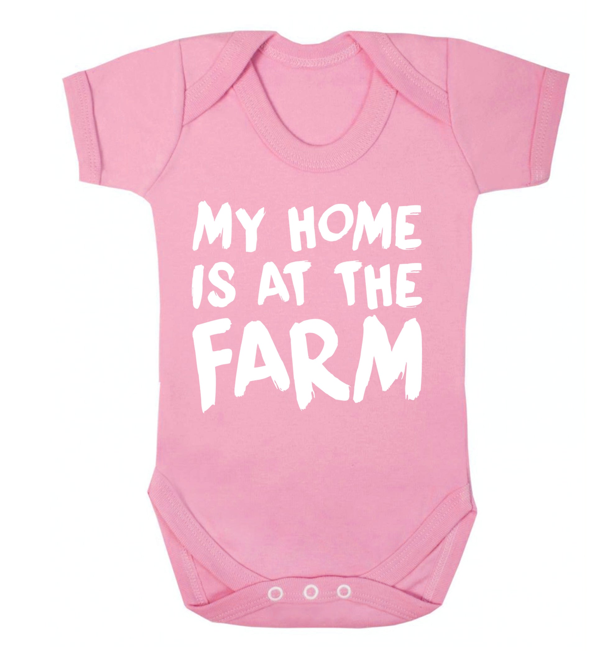 My home is at the farm Baby Vest pale pink 18-24 months