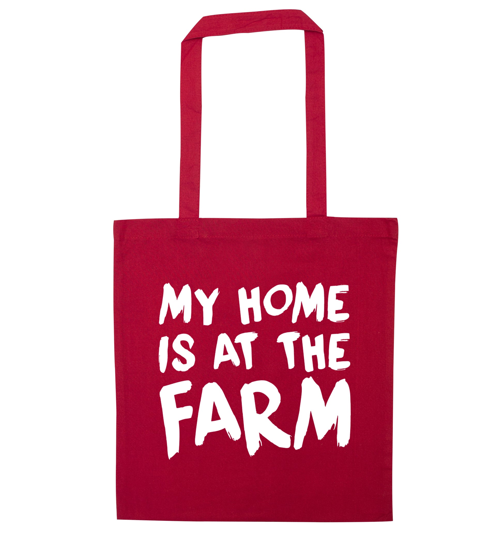 My home is at the farm red tote bag