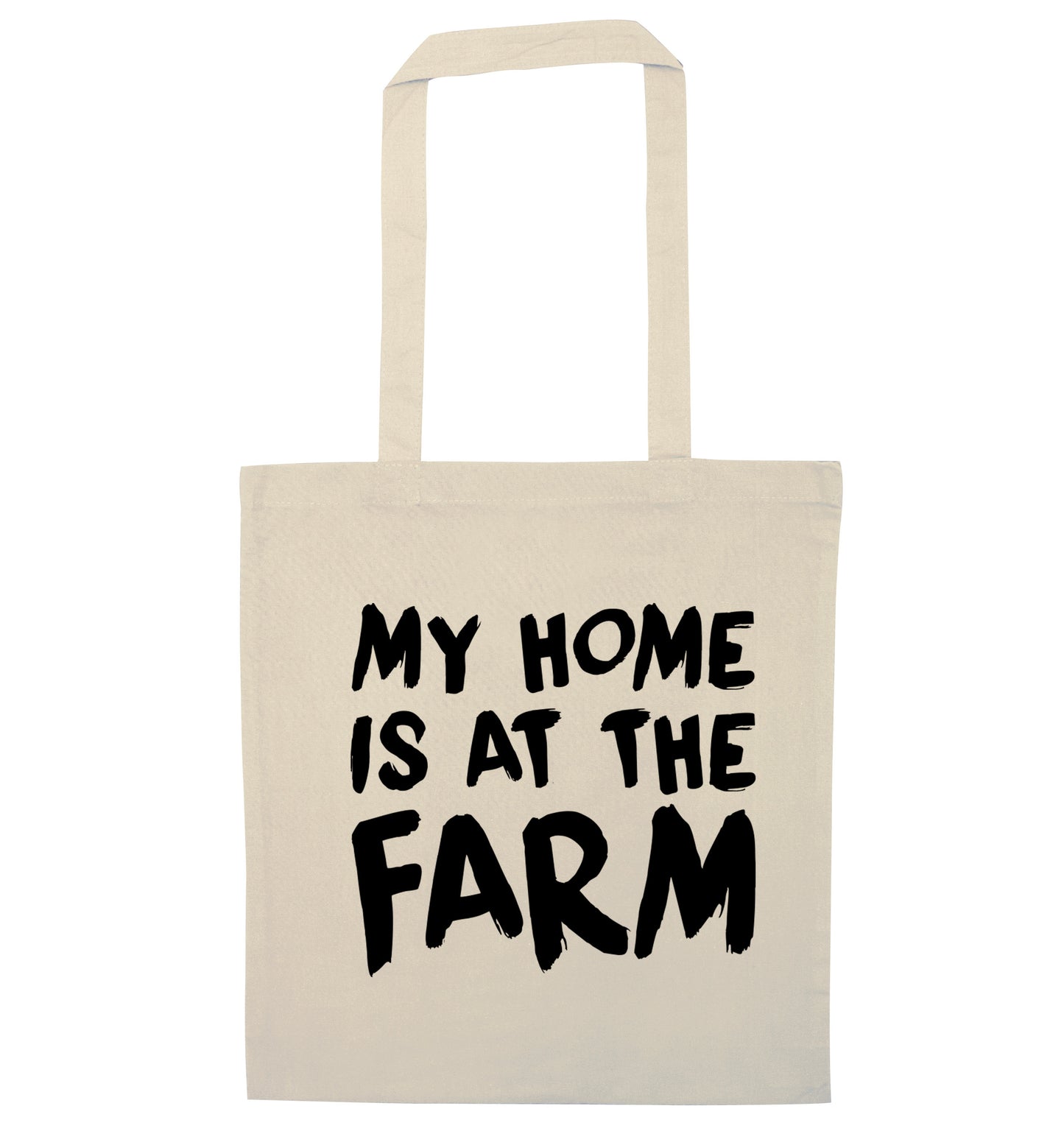 My home is at the farm natural tote bag