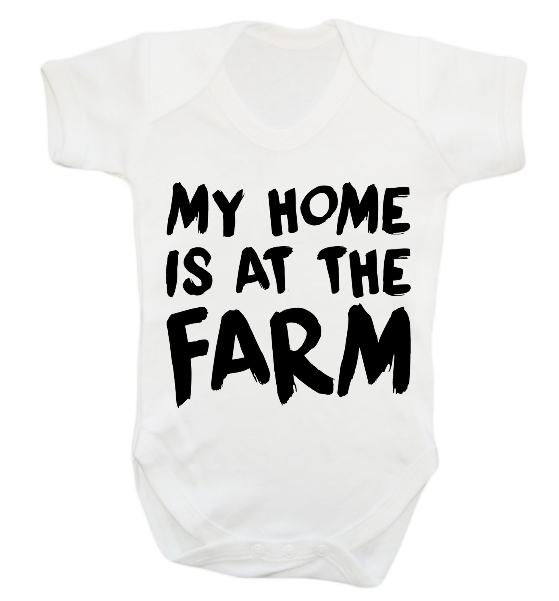 My home is at the farm Baby Vest white 18-24 months