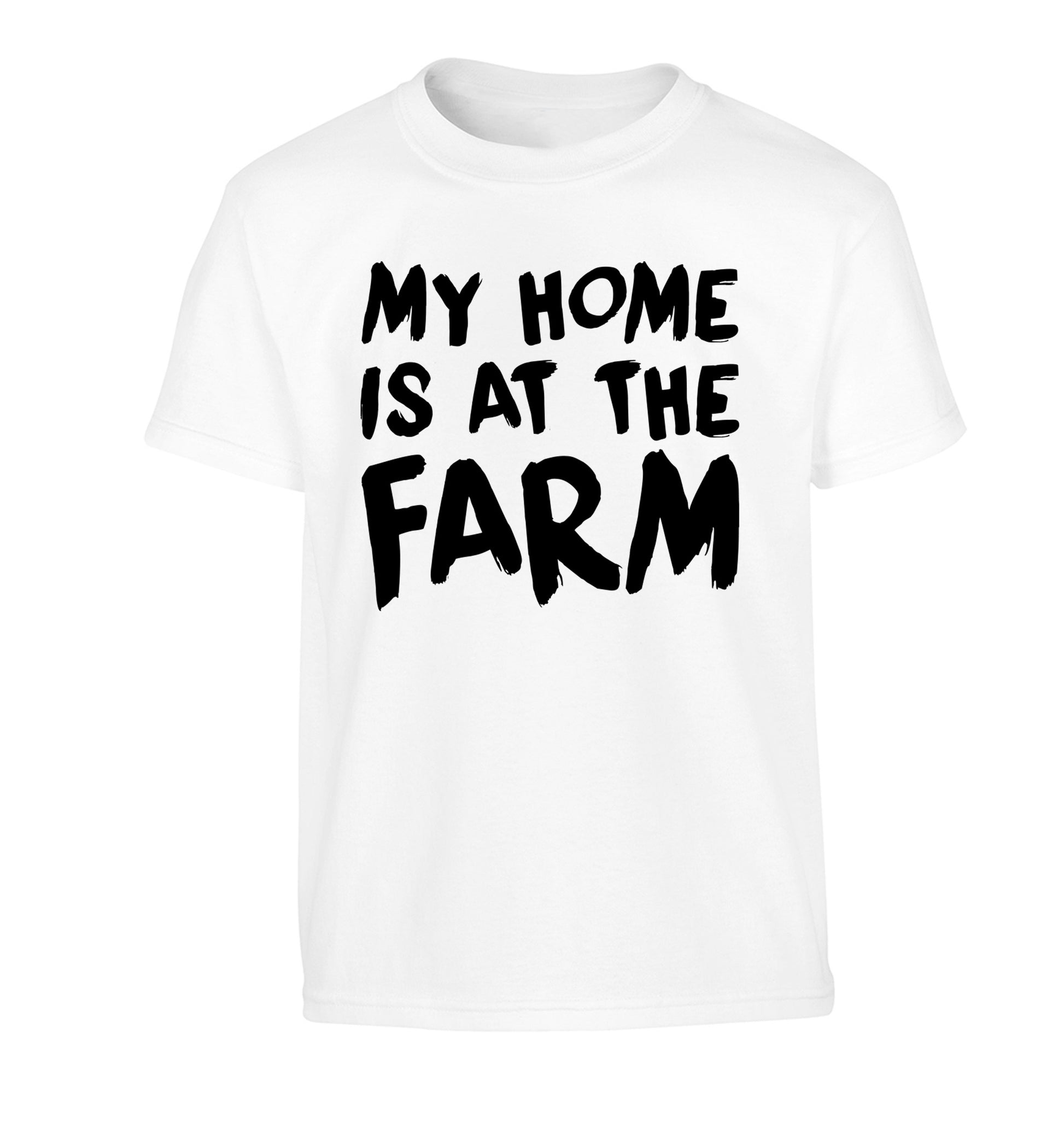 My home is at the farm Children's white Tshirt 12-14 Years