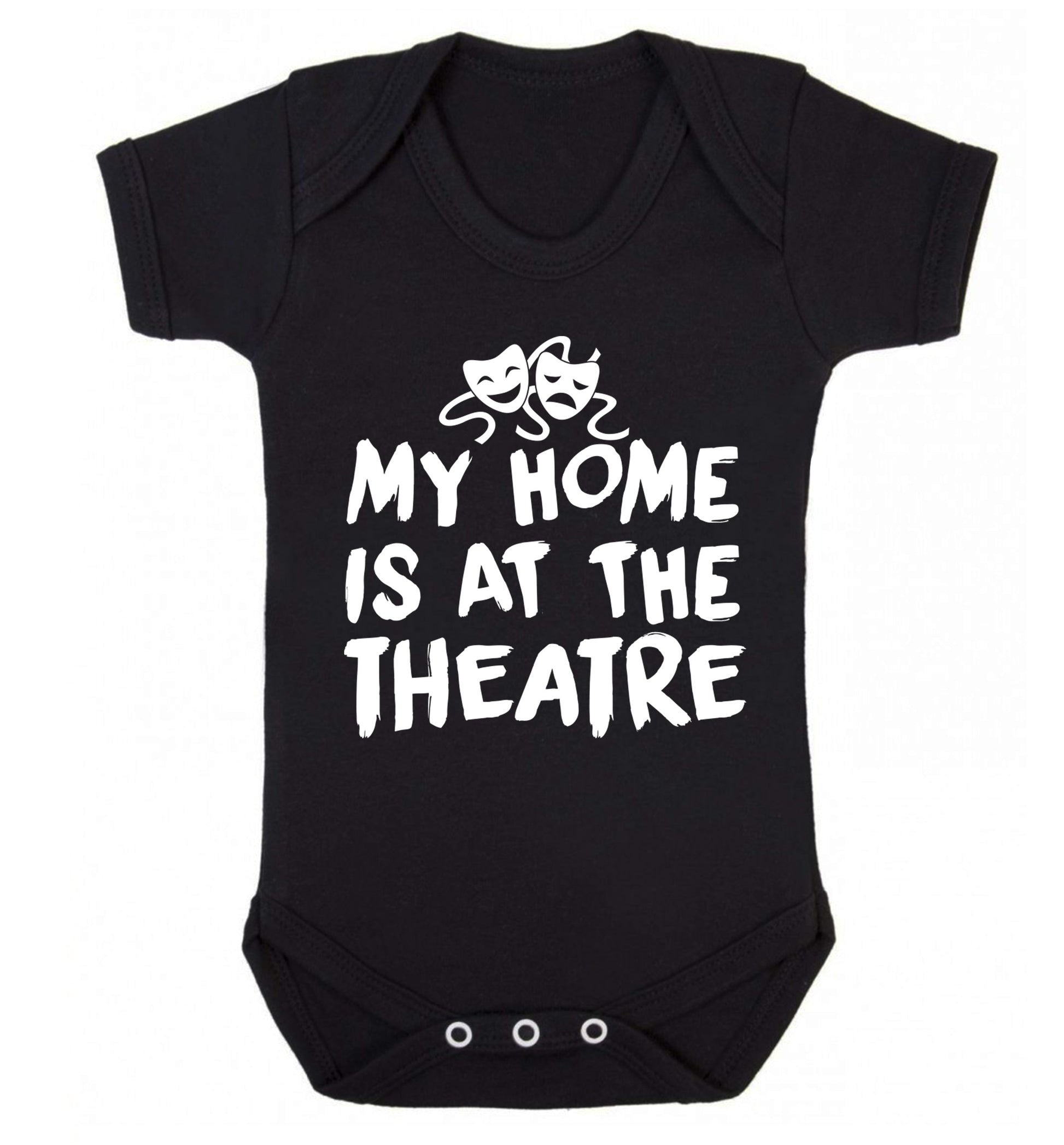 My home is at the theatre Baby Vest black 18-24 months