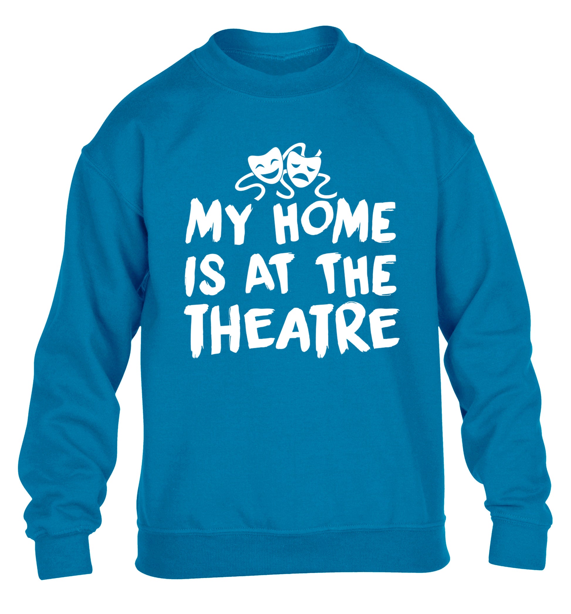 My home is at the theatre children's blue sweater 12-14 Years