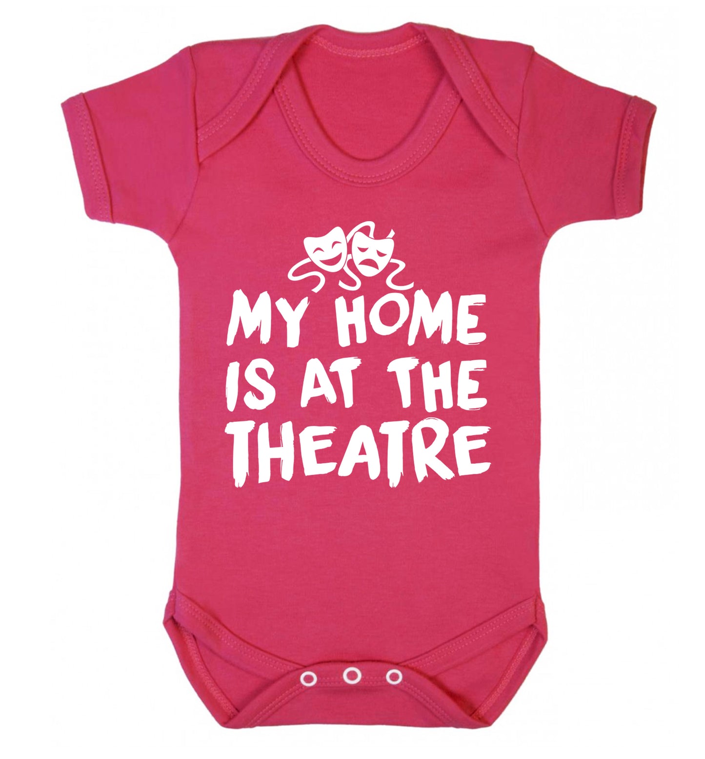 My home is at the theatre Baby Vest dark pink 18-24 months