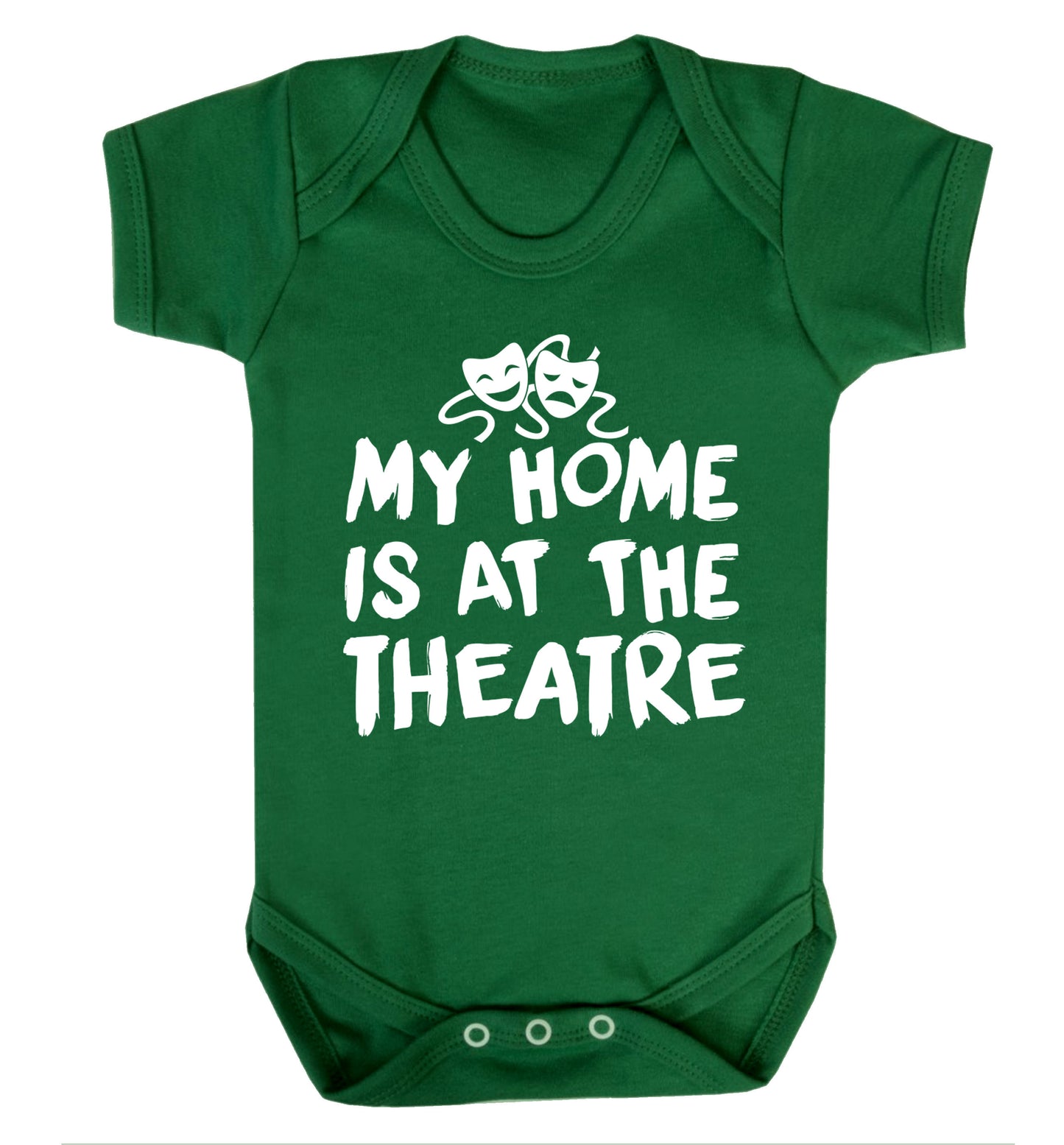 My home is at the theatre Baby Vest green 18-24 months