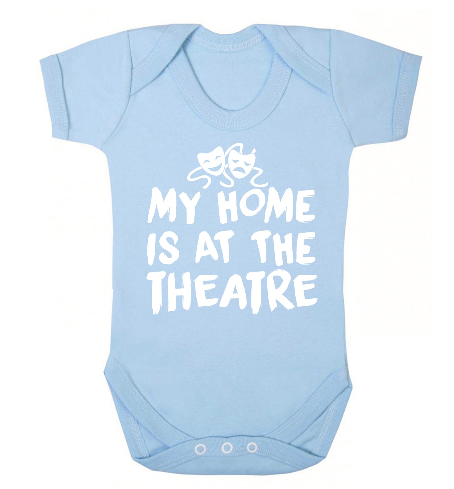 My home is at the theatre Baby Vest pale blue 18-24 months