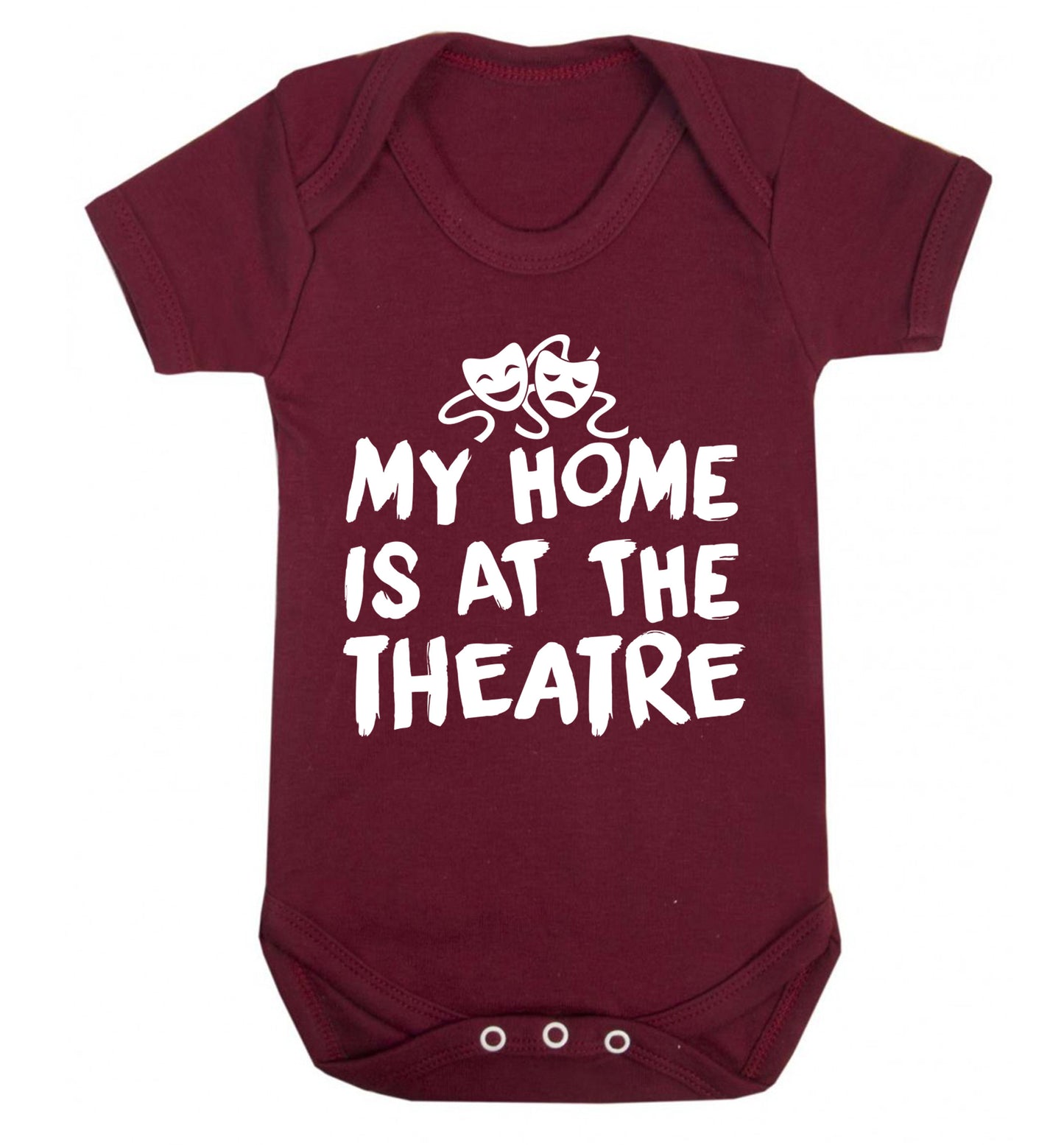 My home is at the theatre Baby Vest maroon 18-24 months