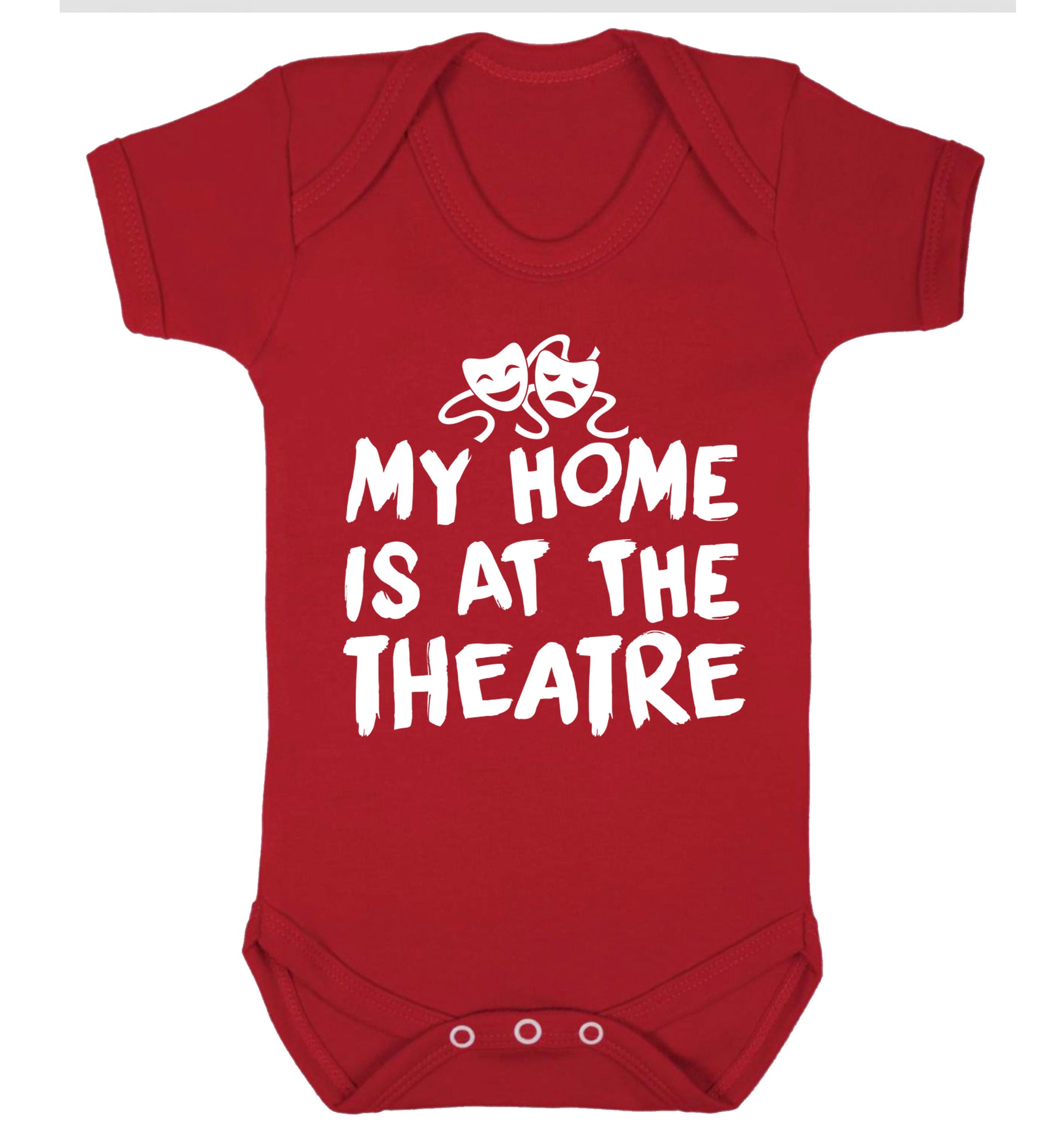 My home is at the theatre Baby Vest red 18-24 months