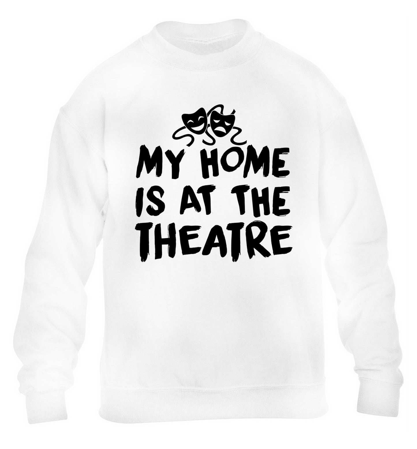 My home is at the theatre children's white sweater 12-14 Years