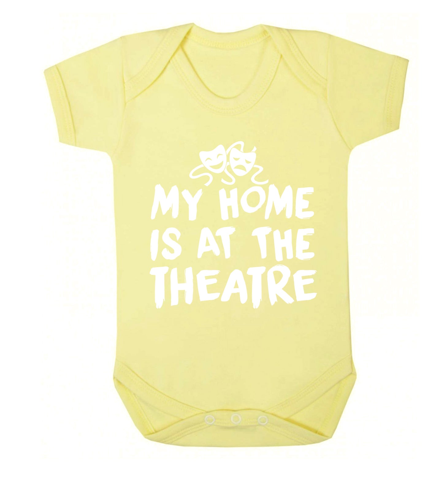 My home is at the theatre Baby Vest pale yellow 18-24 months