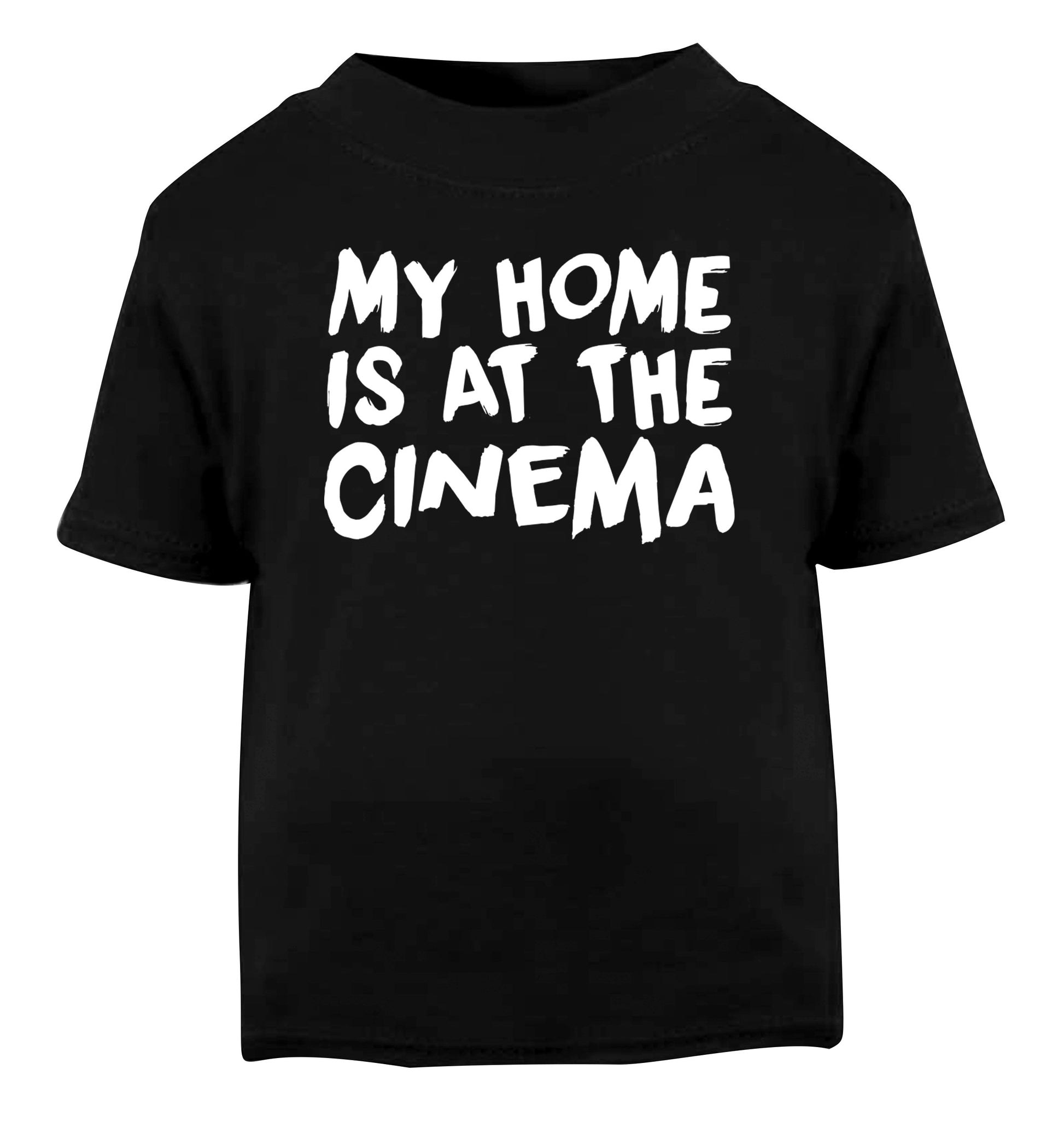 My home is at the cinema Black Baby Toddler Tshirt 2 years