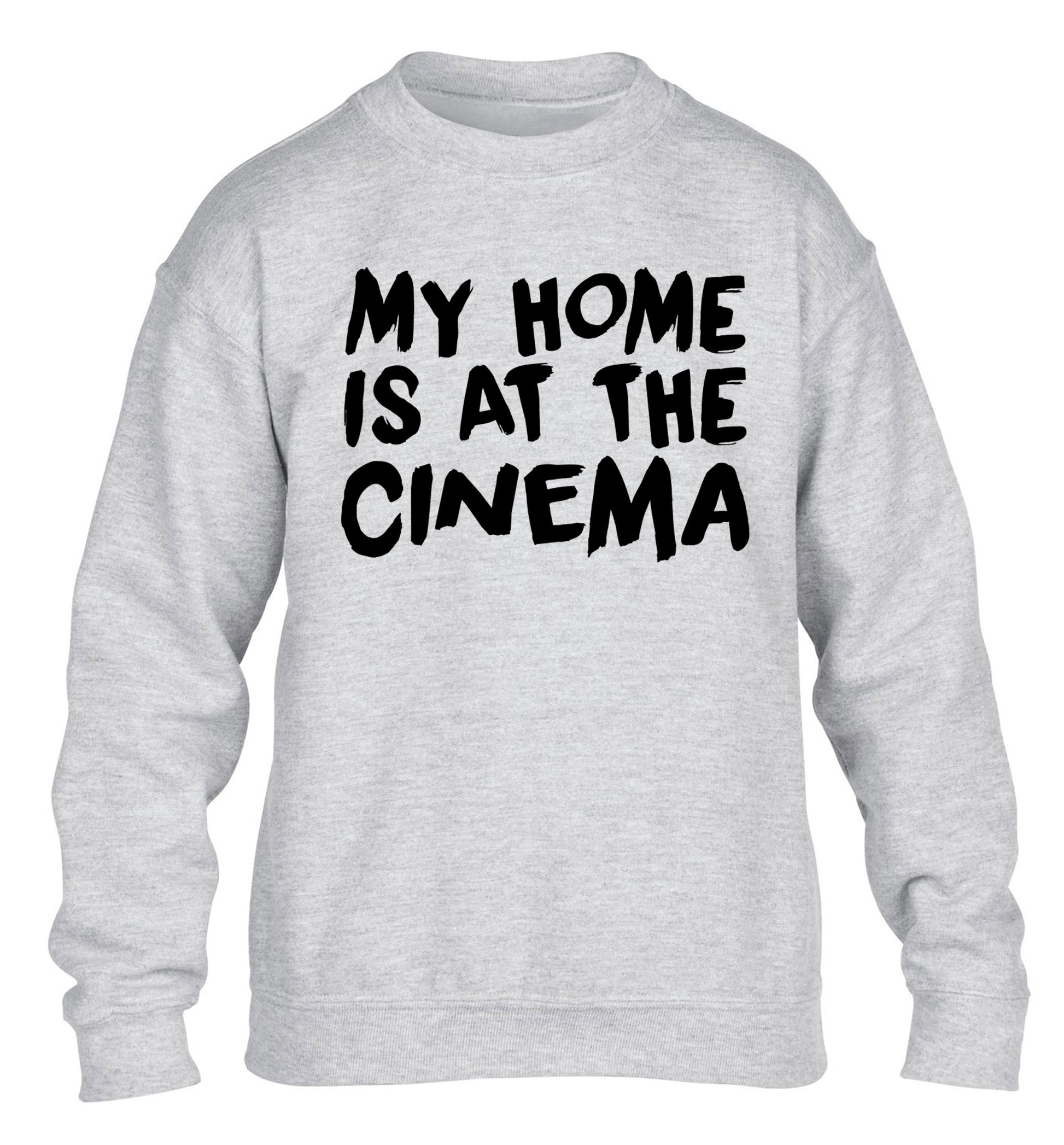 My home is at the cinema children's grey sweater 12-14 Years