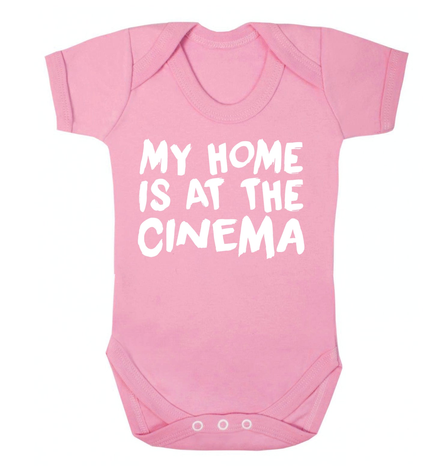 My home is at the cinema Baby Vest pale pink 18-24 months