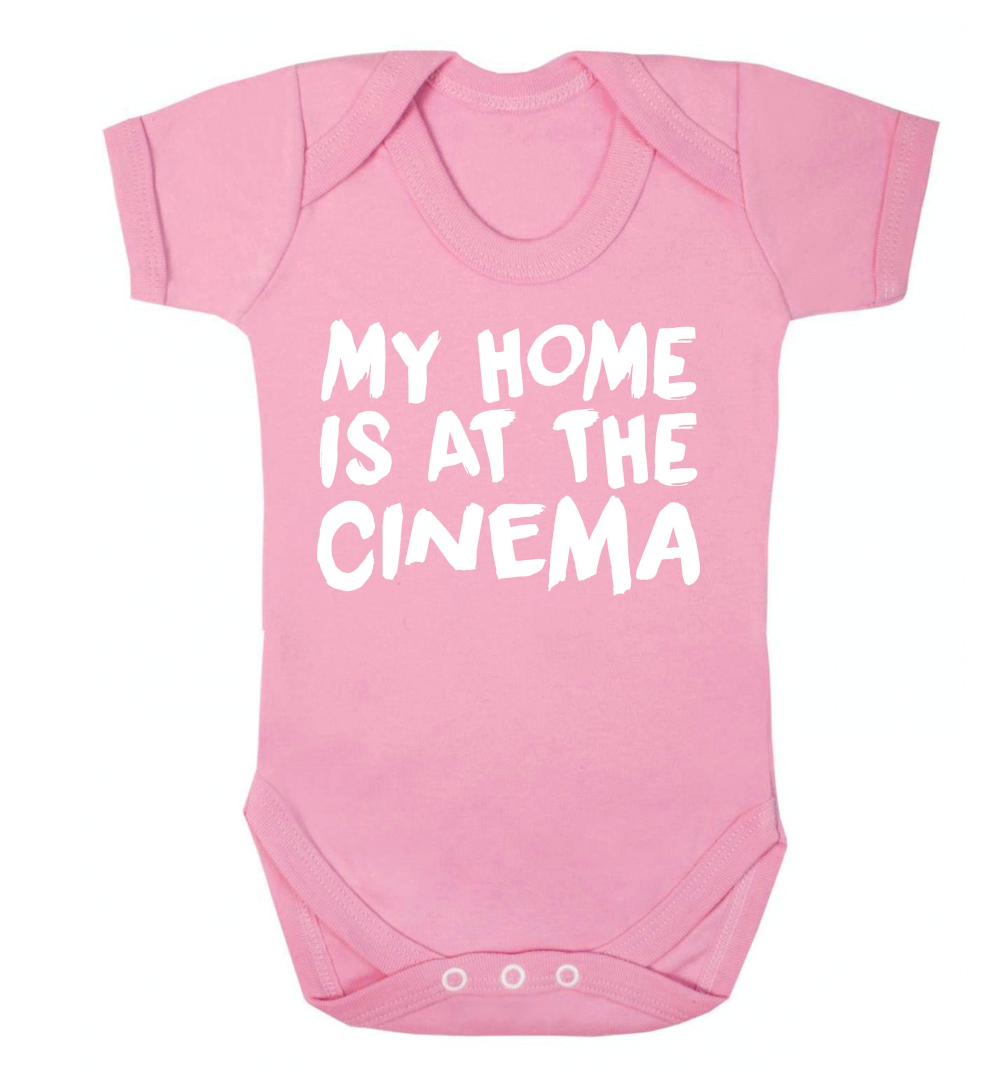 My home is at the cinema Baby Vest pale pink 18-24 months