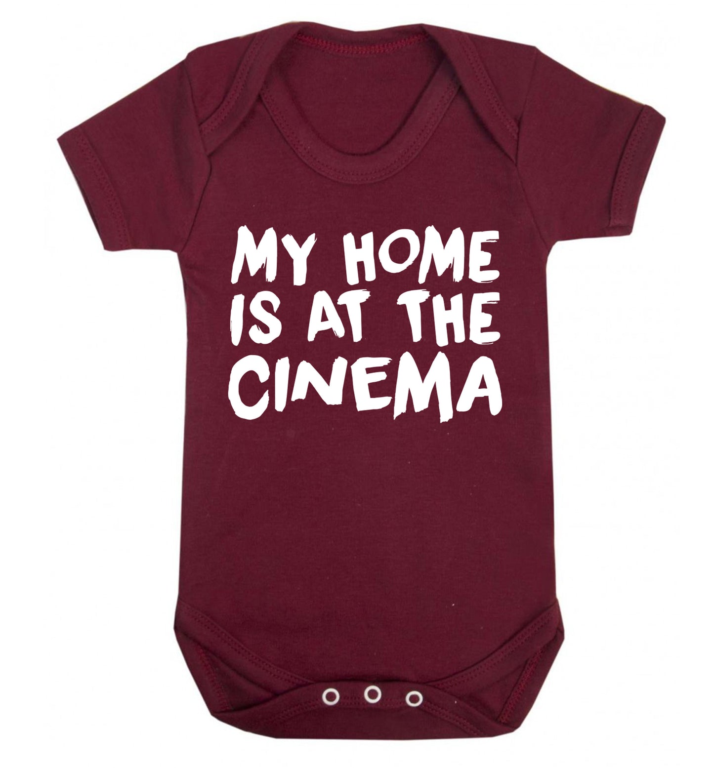My home is at the cinema Baby Vest maroon 18-24 months