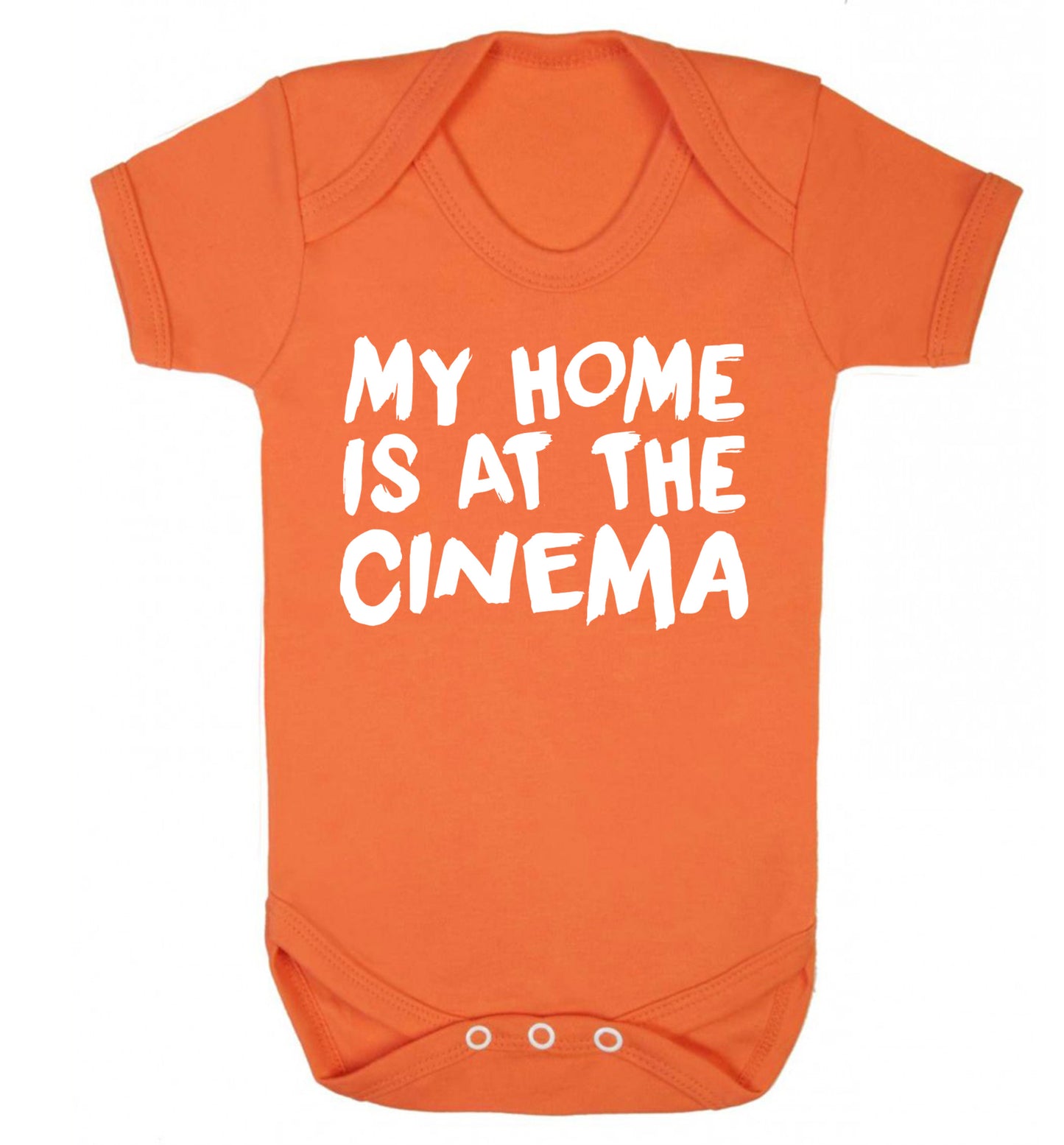 My home is at the cinema Baby Vest orange 18-24 months