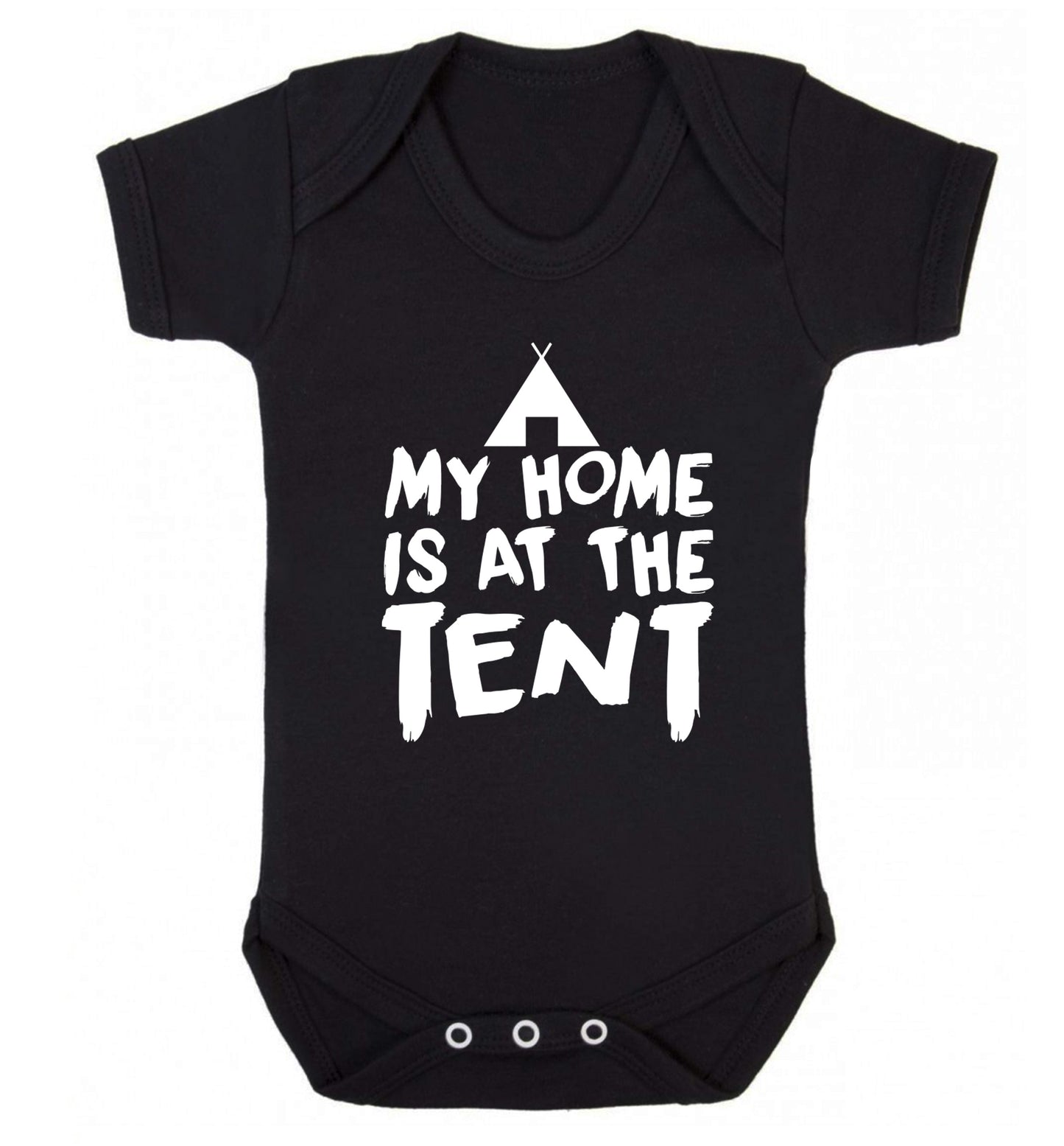 My home is at the tent Baby Vest black 18-24 months