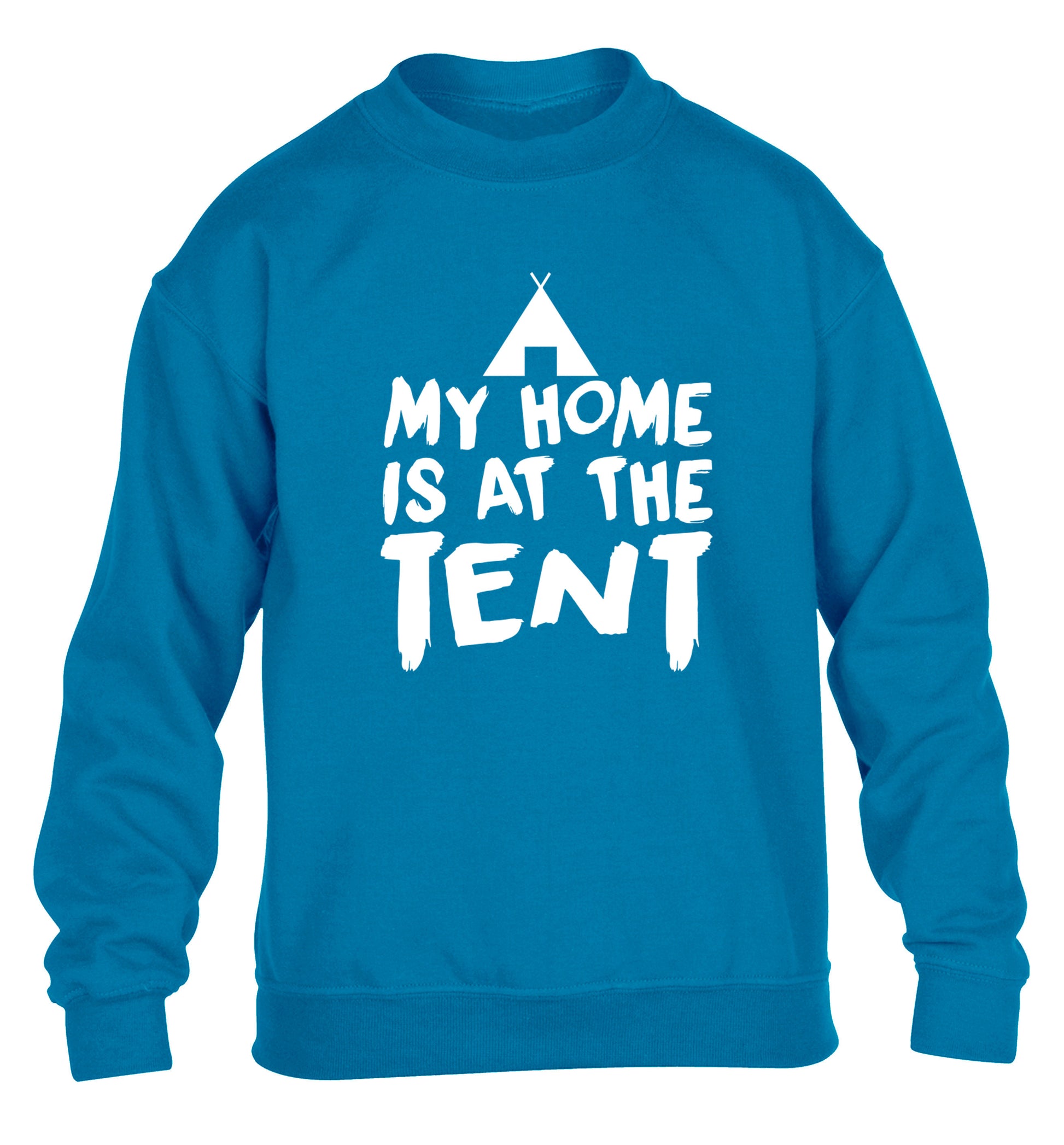 My home is at the tent children's blue sweater 12-14 Years