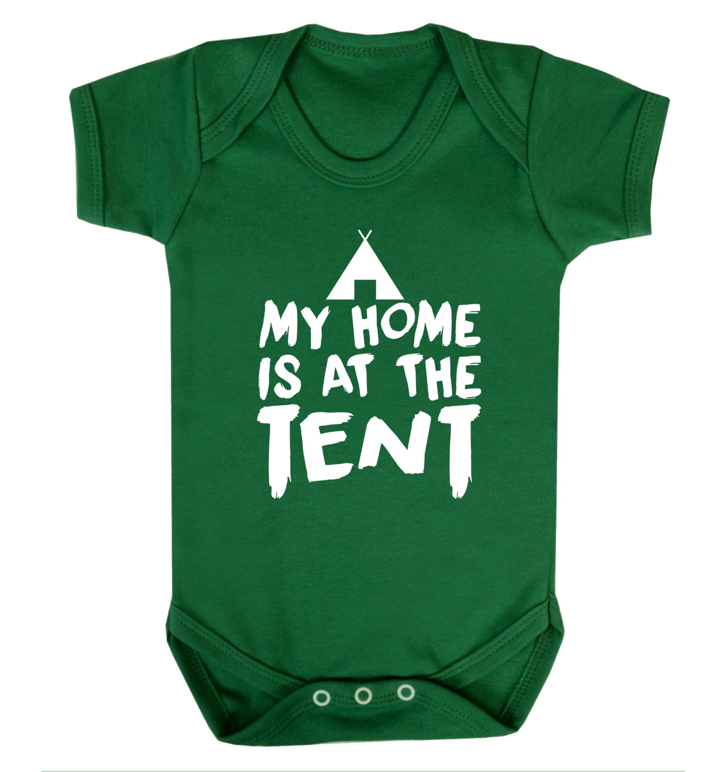 My home is at the tent Baby Vest green 18-24 months