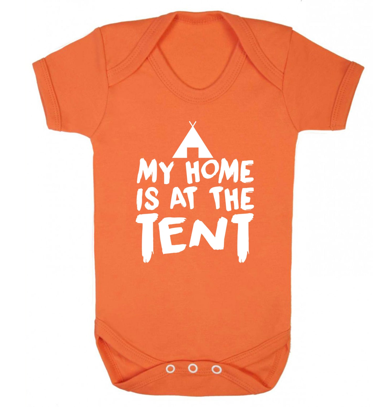 My home is at the tent Baby Vest orange 18-24 months