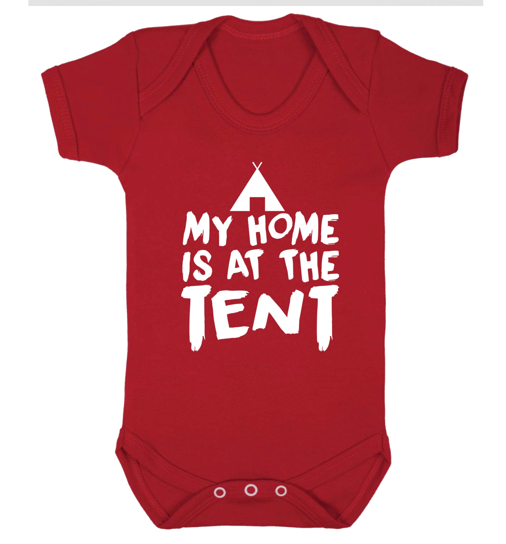 My home is at the tent Baby Vest red 18-24 months