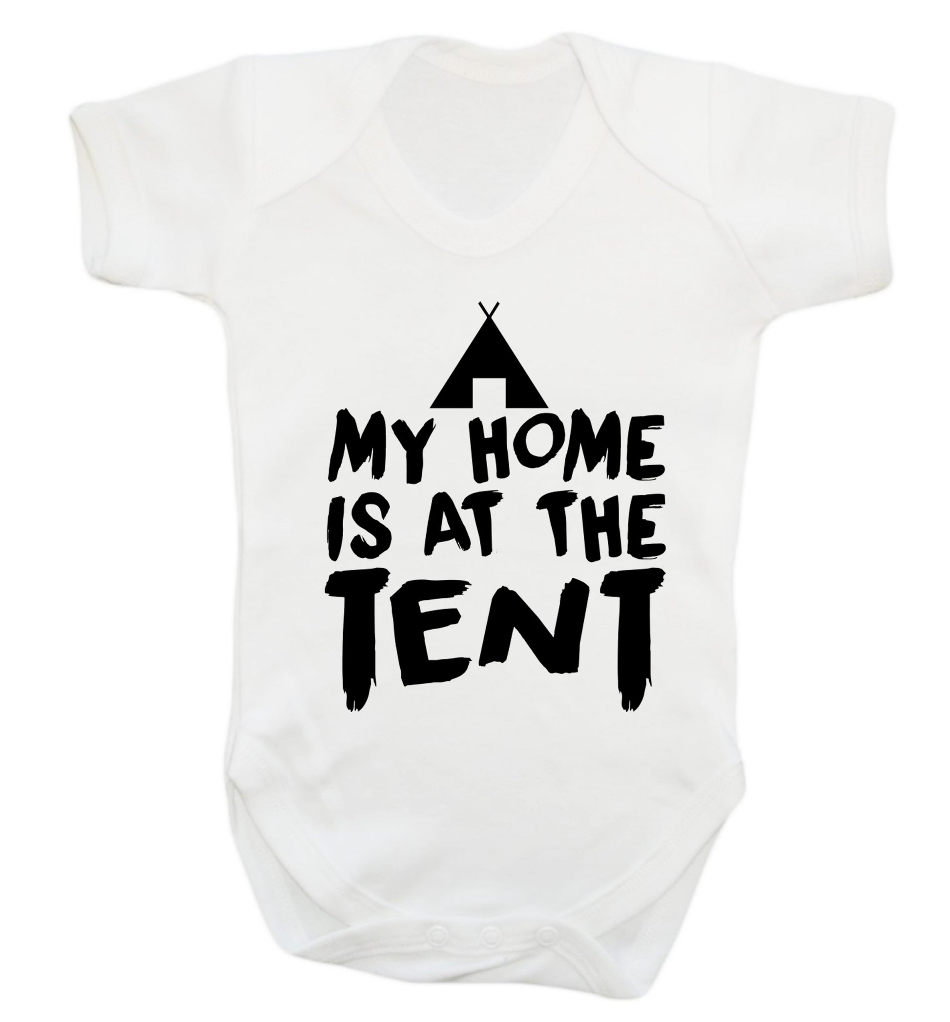 My home is at the tent Baby Vest white 18-24 months