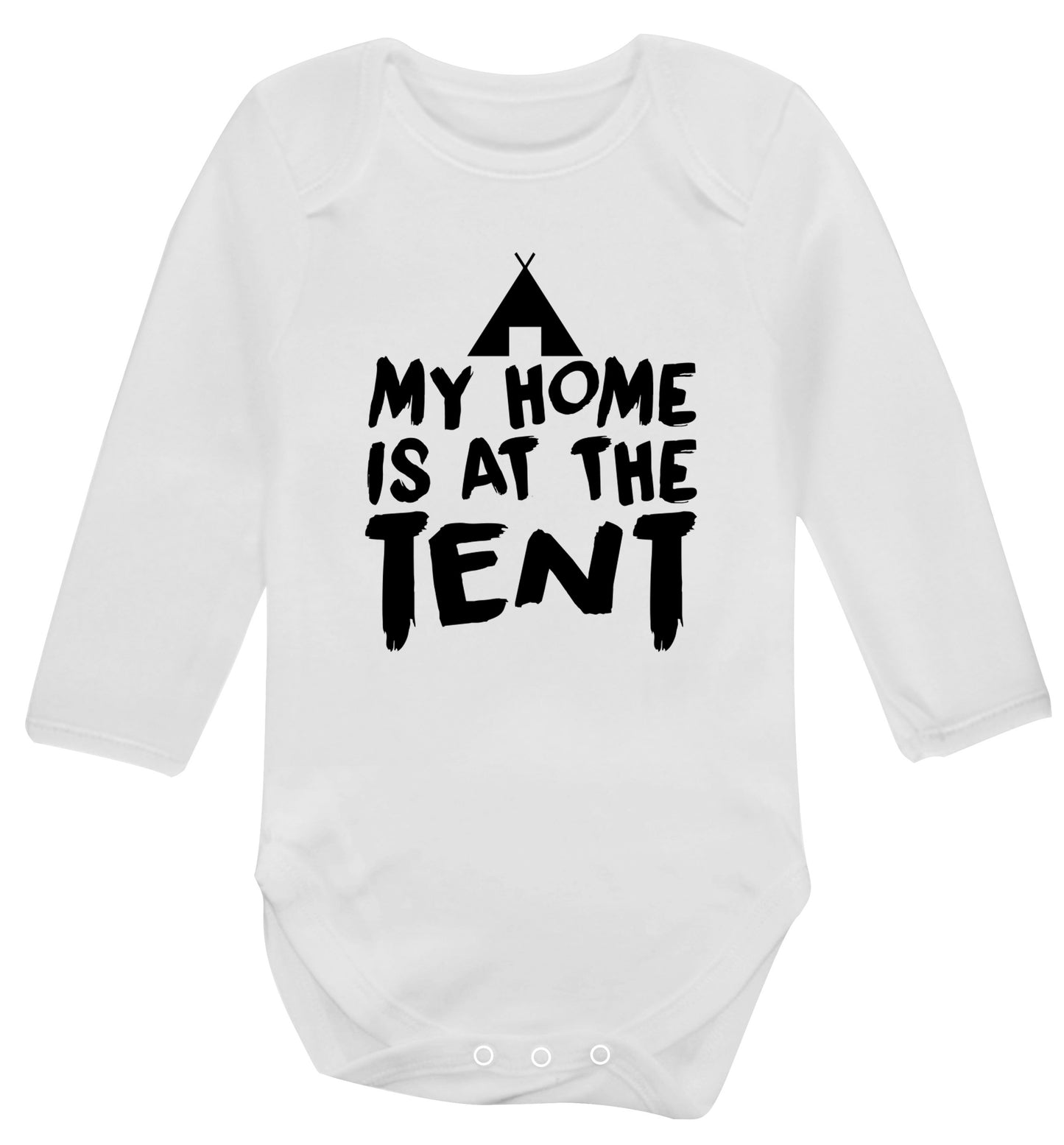 My home is at the tent Baby Vest long sleeved white 6-12 months