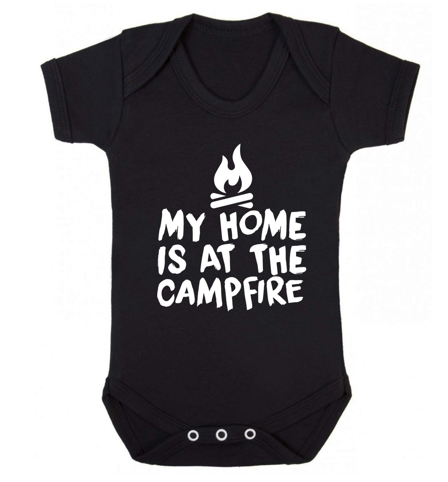 My home is at the campfire Baby Vest black 18-24 months